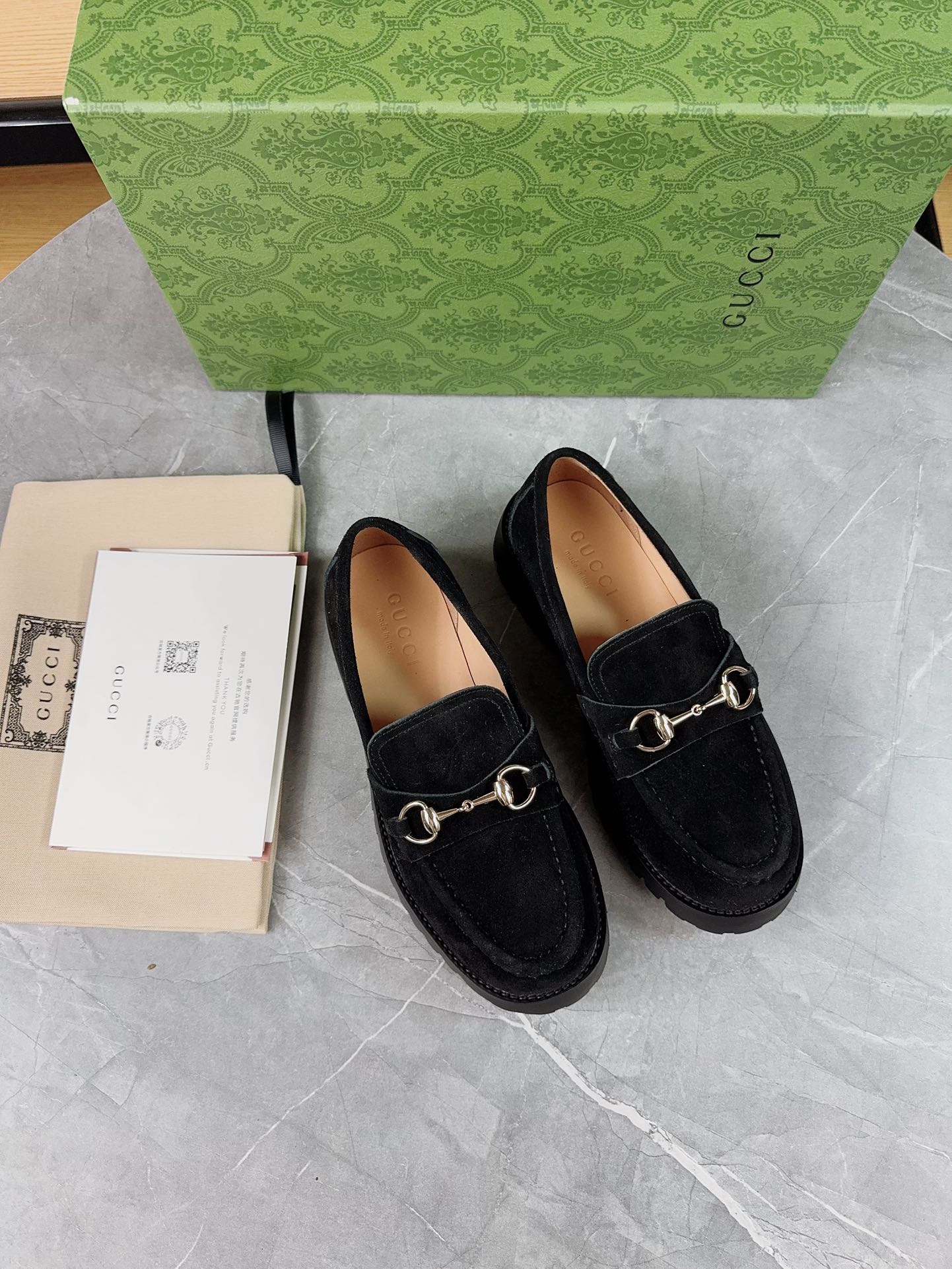 Gucci women's leather shoes-113