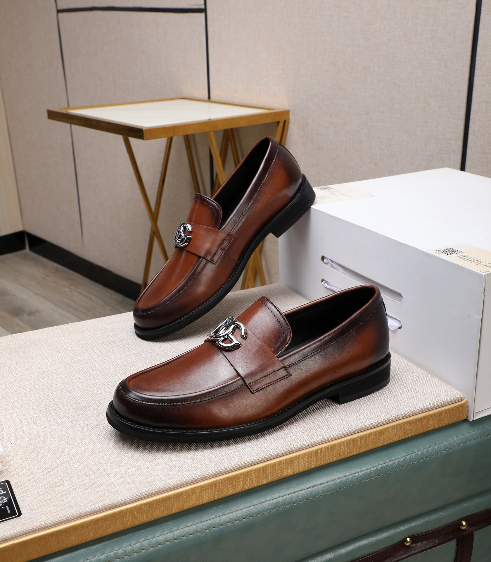 D&G men's leather shoes-4