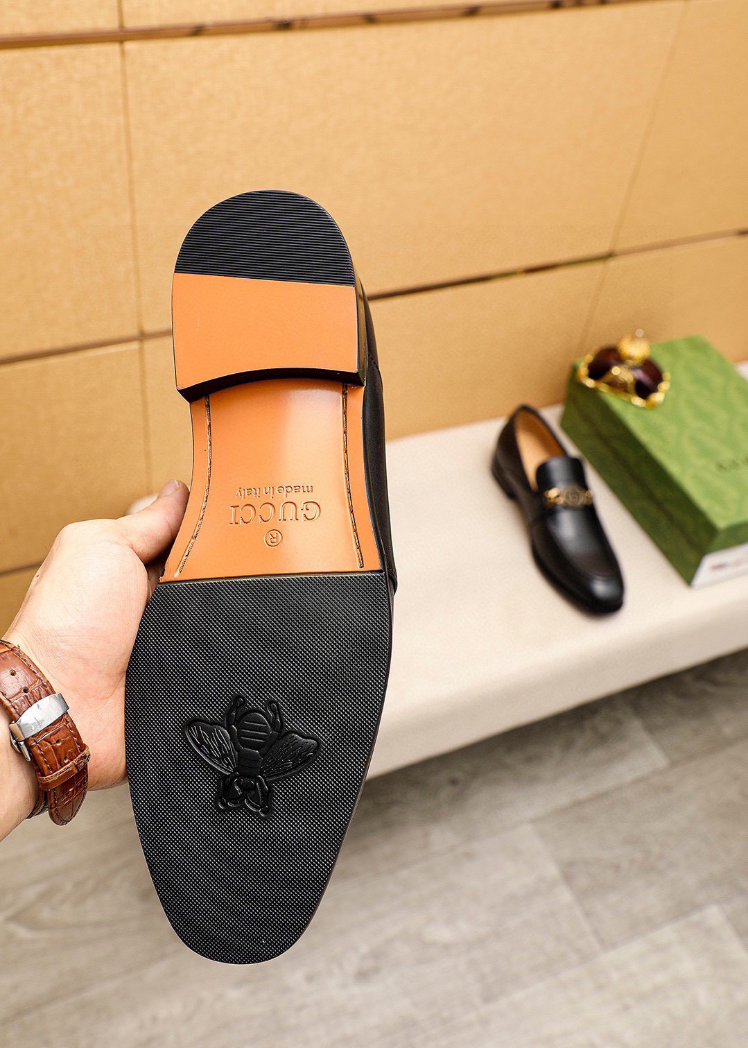 Gucci men's leather shoes-82