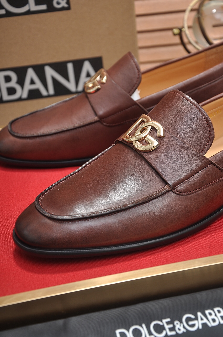 D&G men's leather shoes-2
