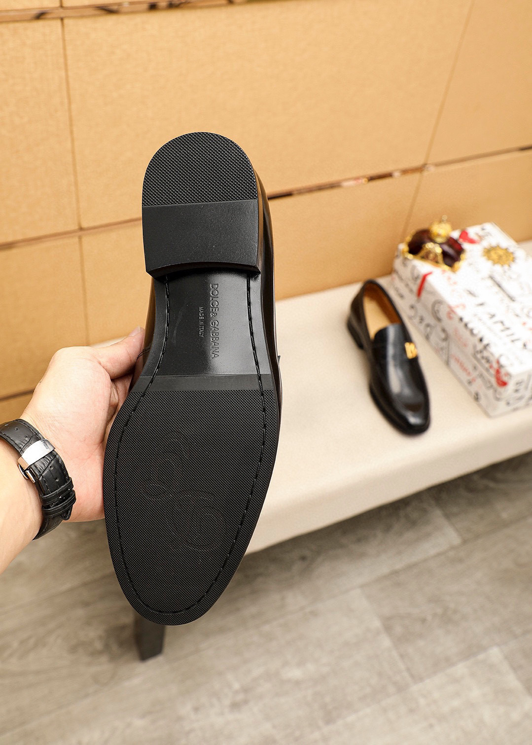 D&G men's leather shoes-54