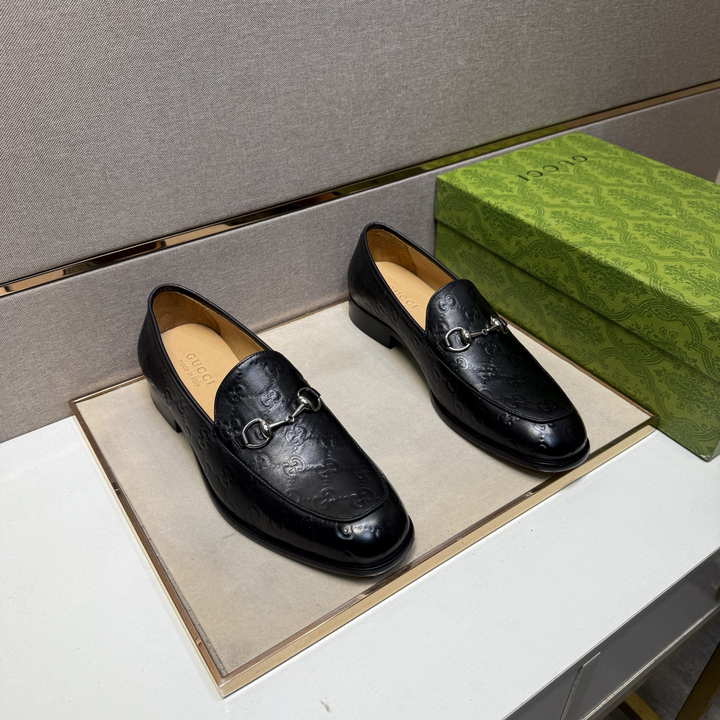 Gucci men's leather shoes-87