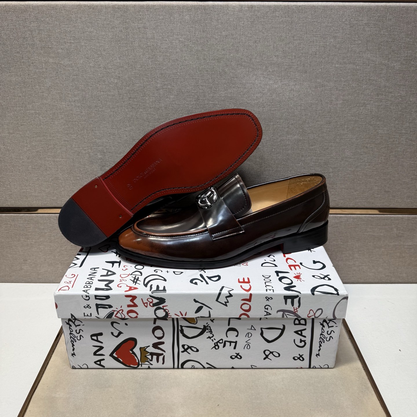 D&G men's leather shoes-36