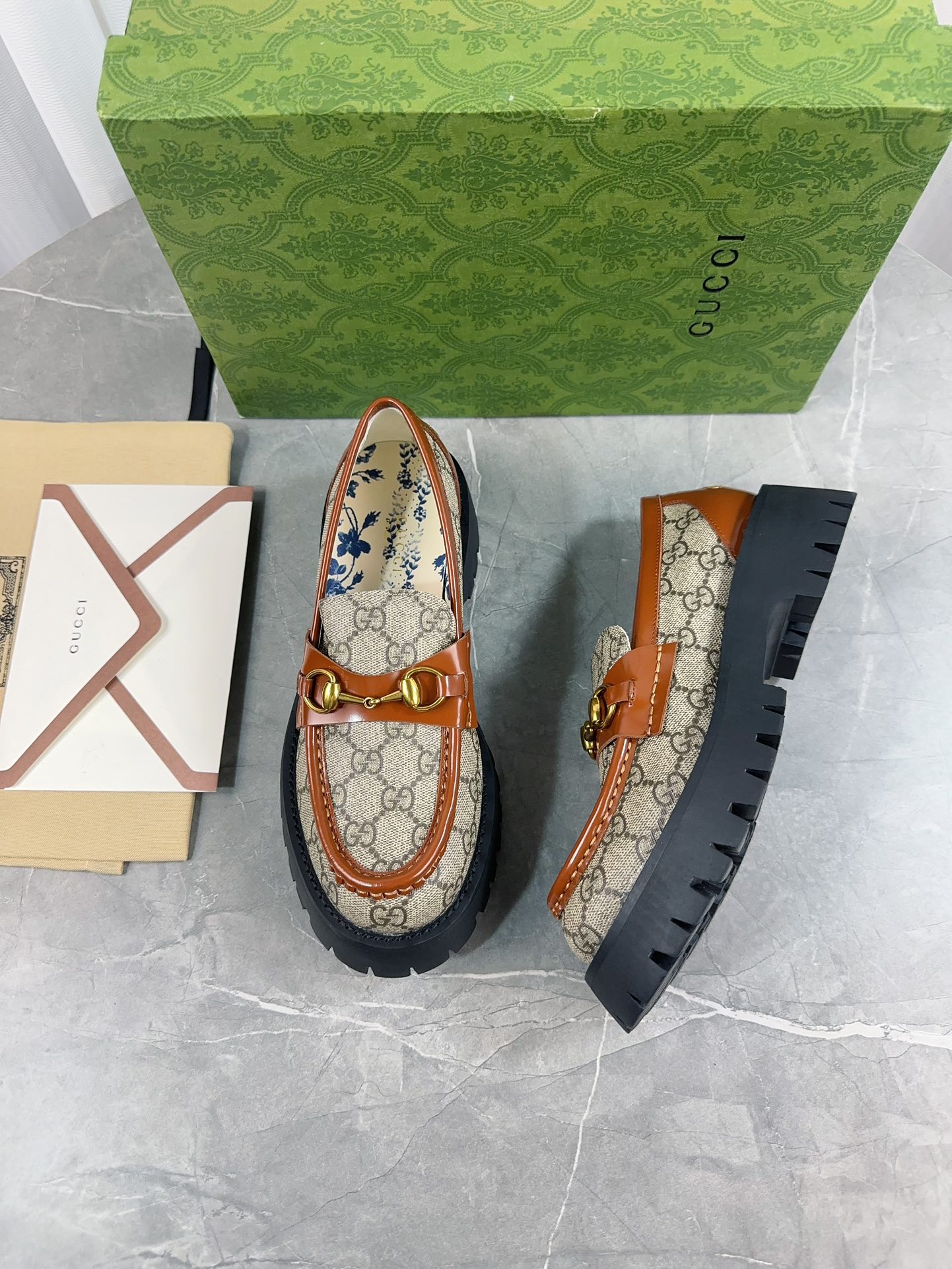 Gucci men's leather shoes-1