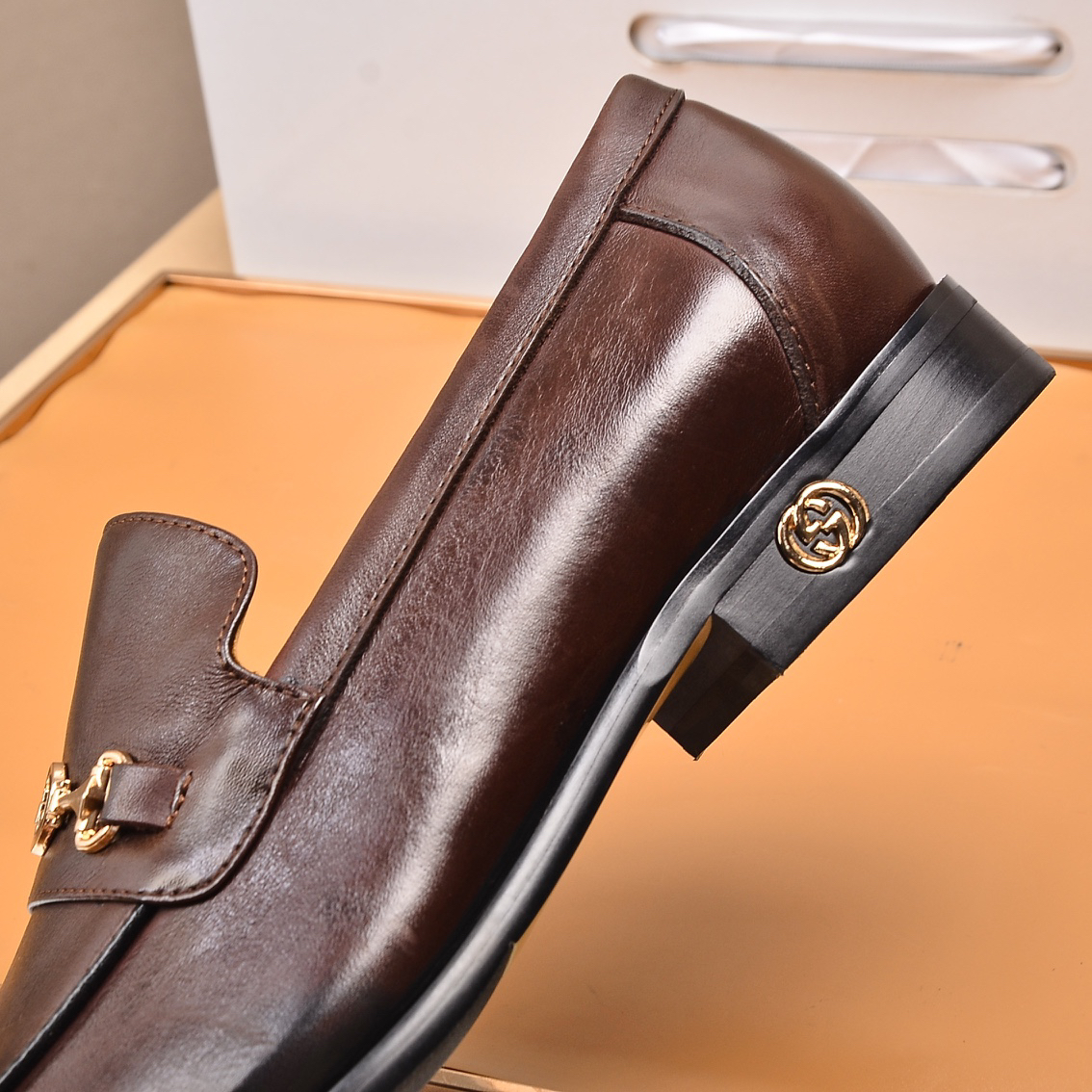 Gucci men's leather shoes-90