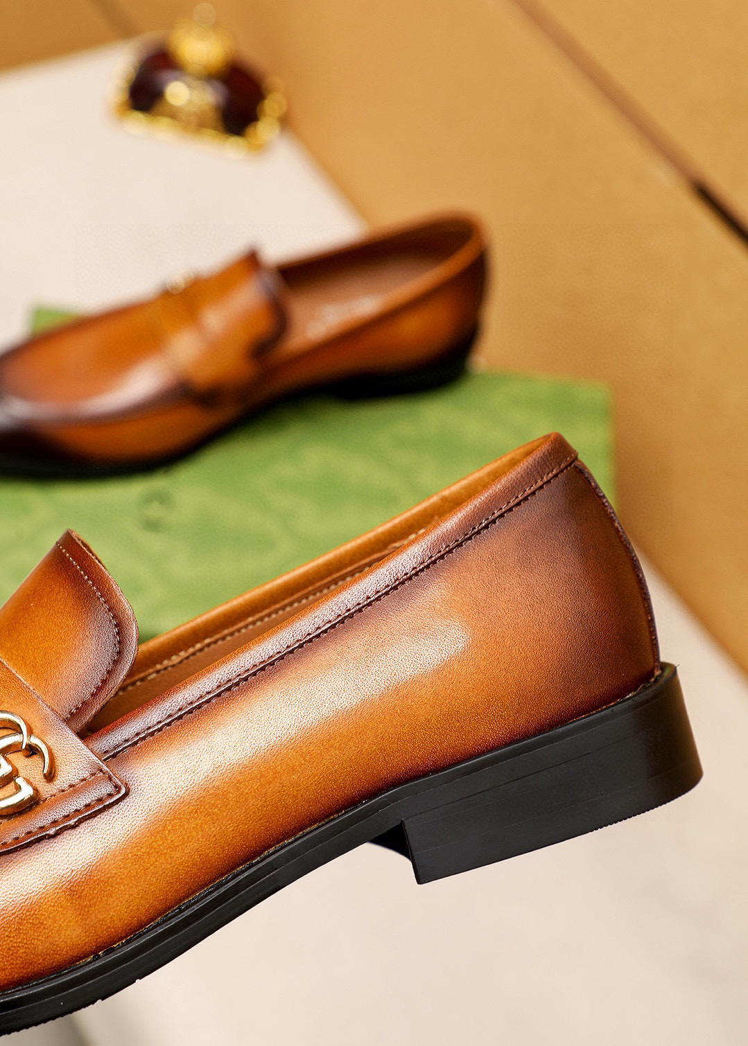 Gucci men's leather shoes-71