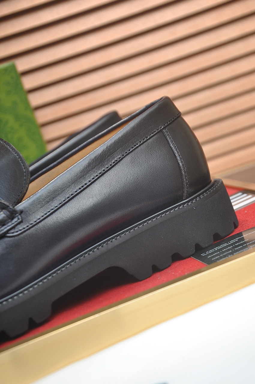 Gucci men's leather shoes-22