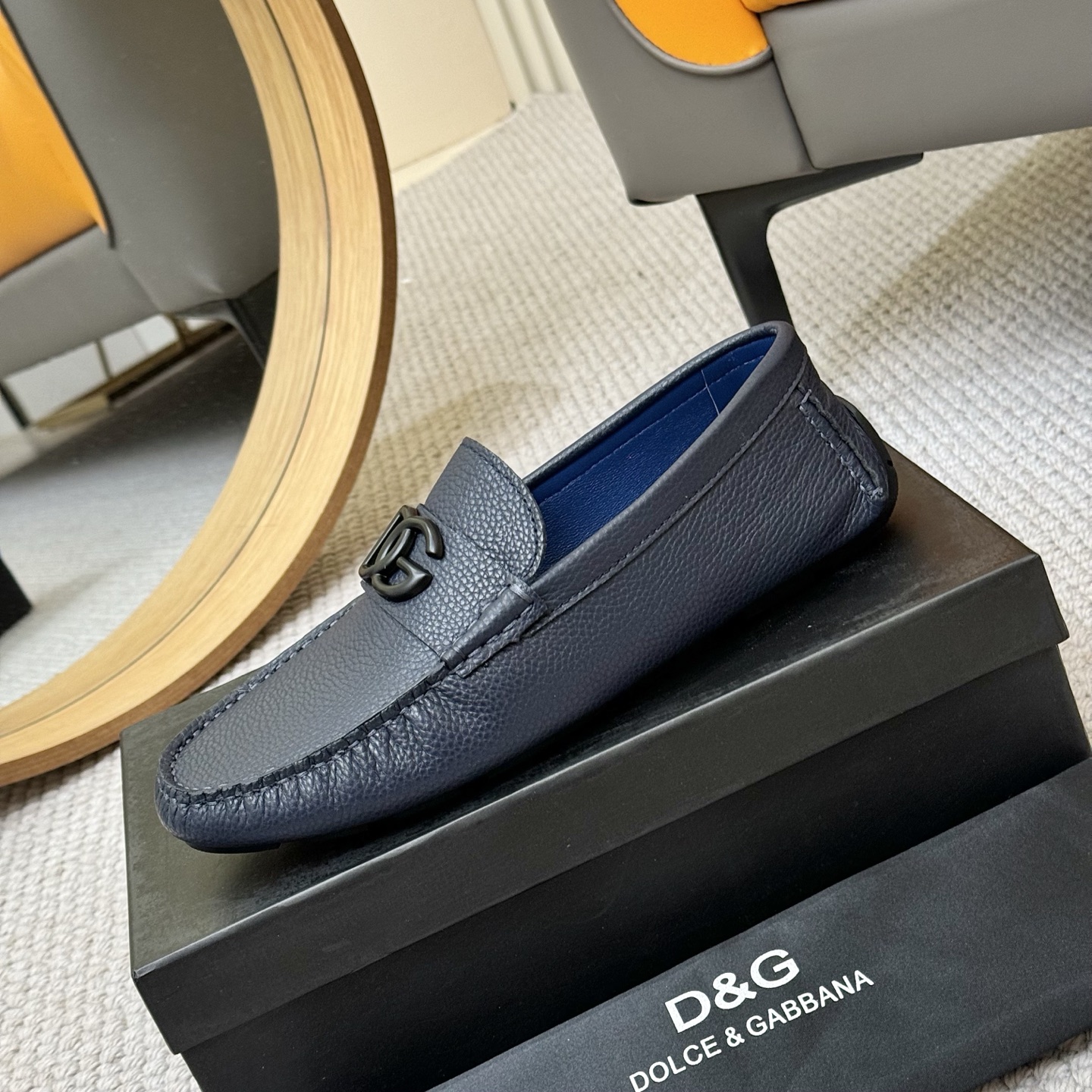 D&G men's leather shoes-78