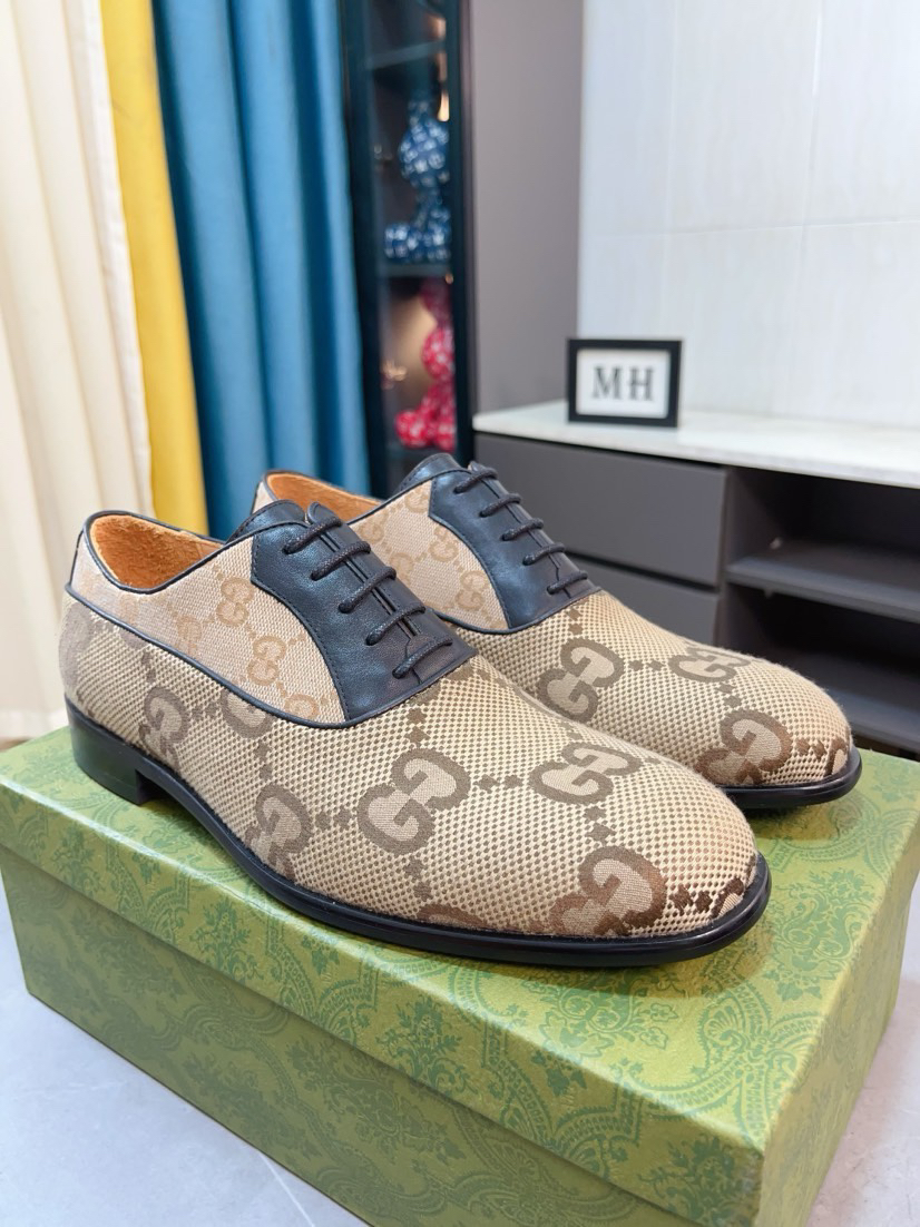 Gucci men's leather shoes-69