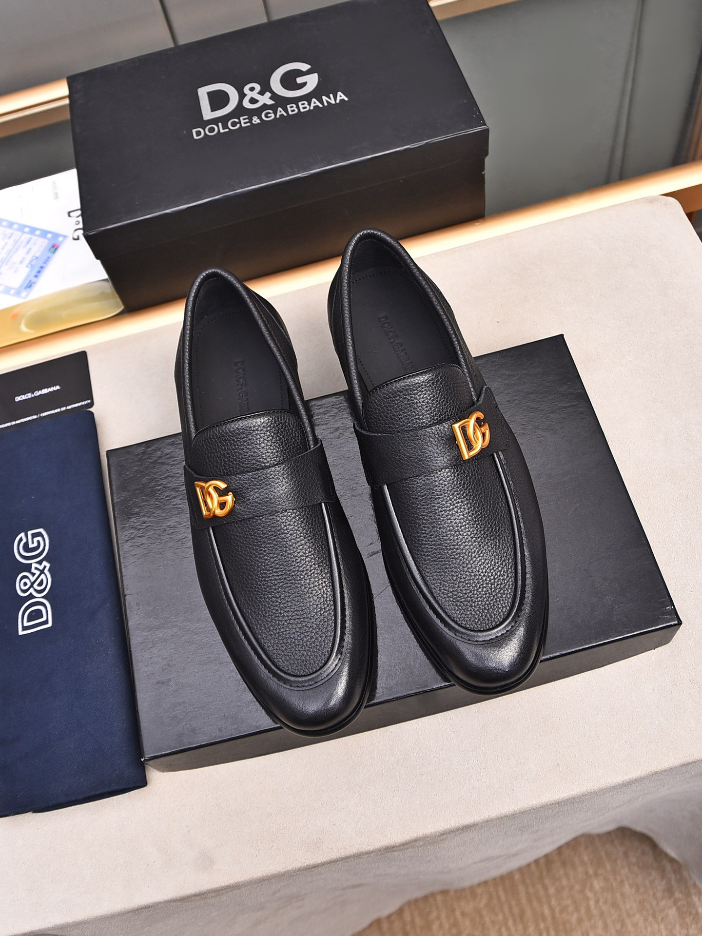 D&G men's leather shoes-12