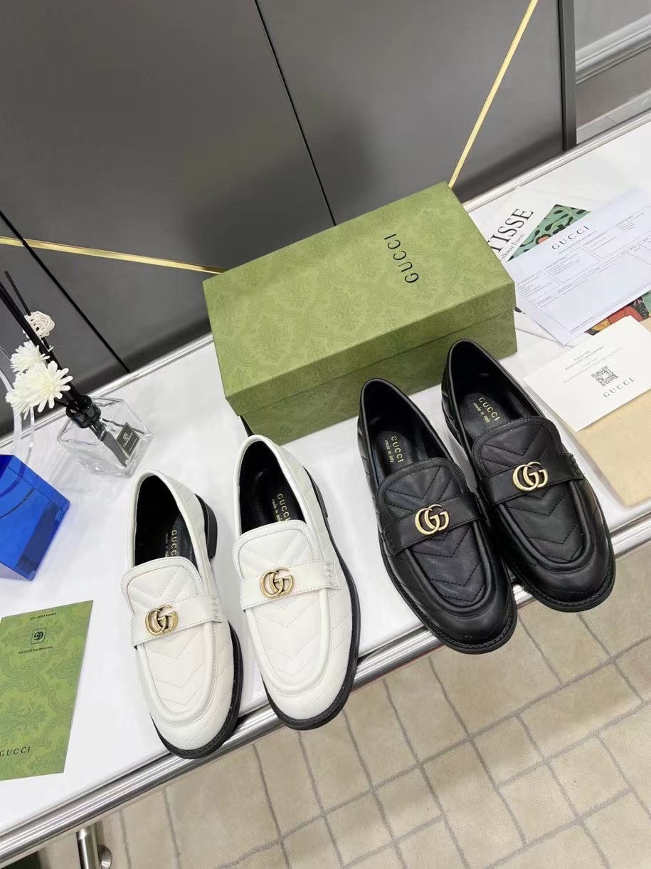 Gucci women's leather shoes-54