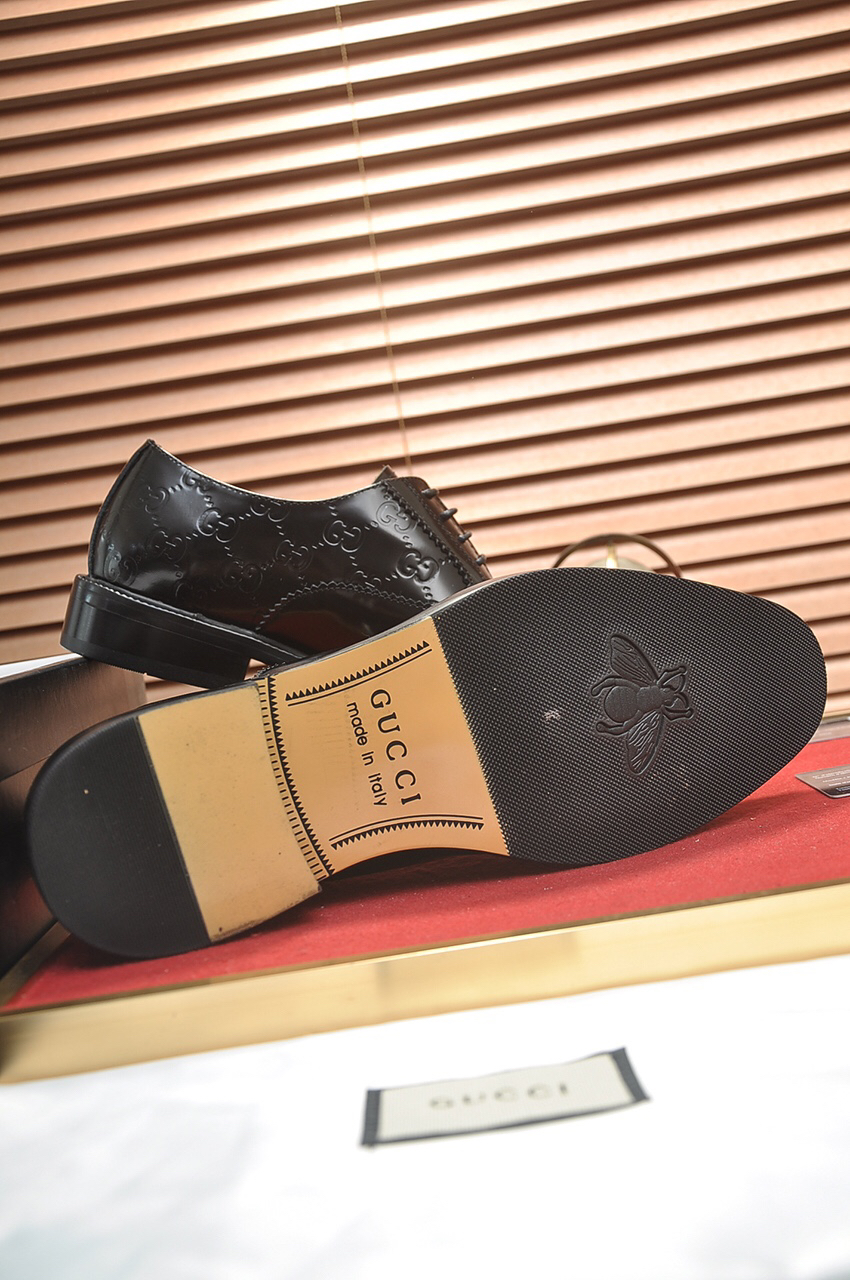 Gucci men's leather shoes-62