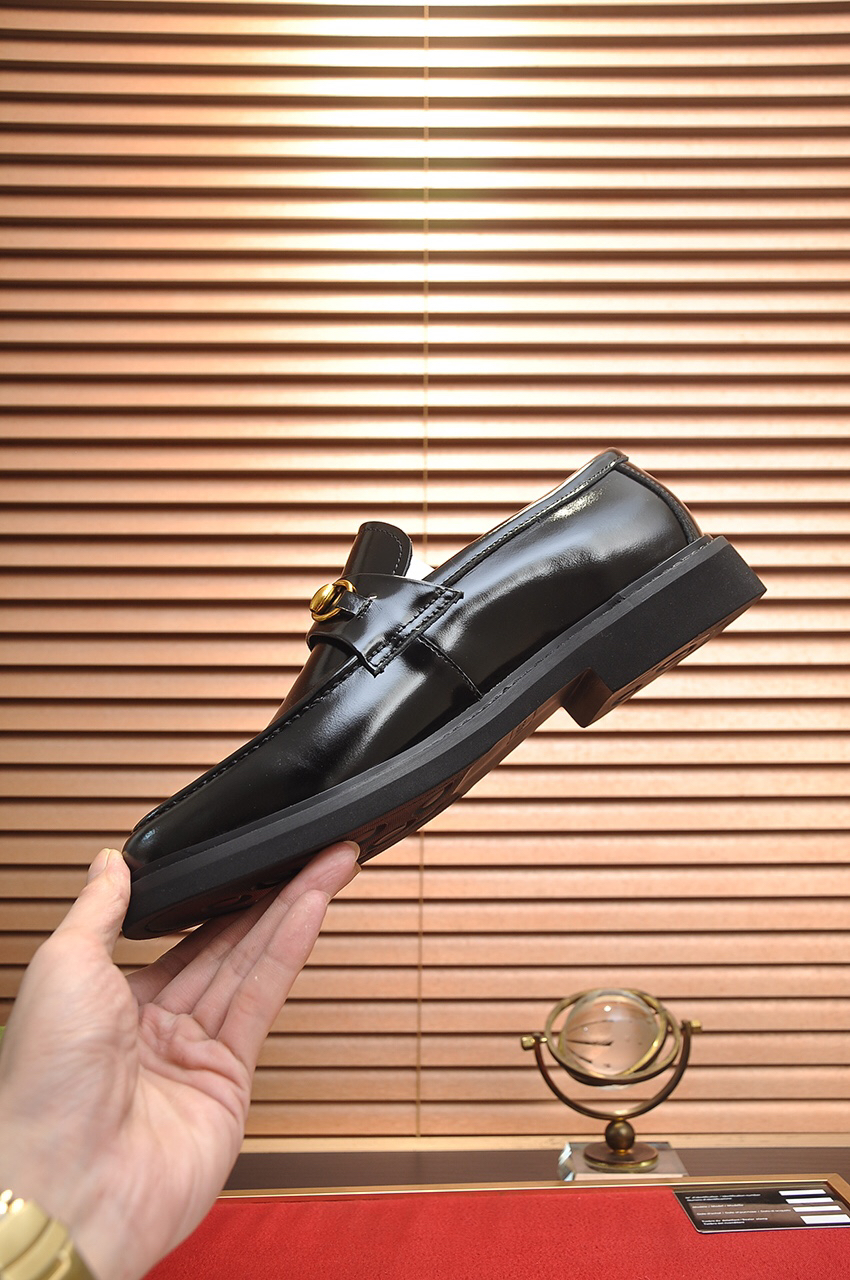 Gucci men's leather shoes-23