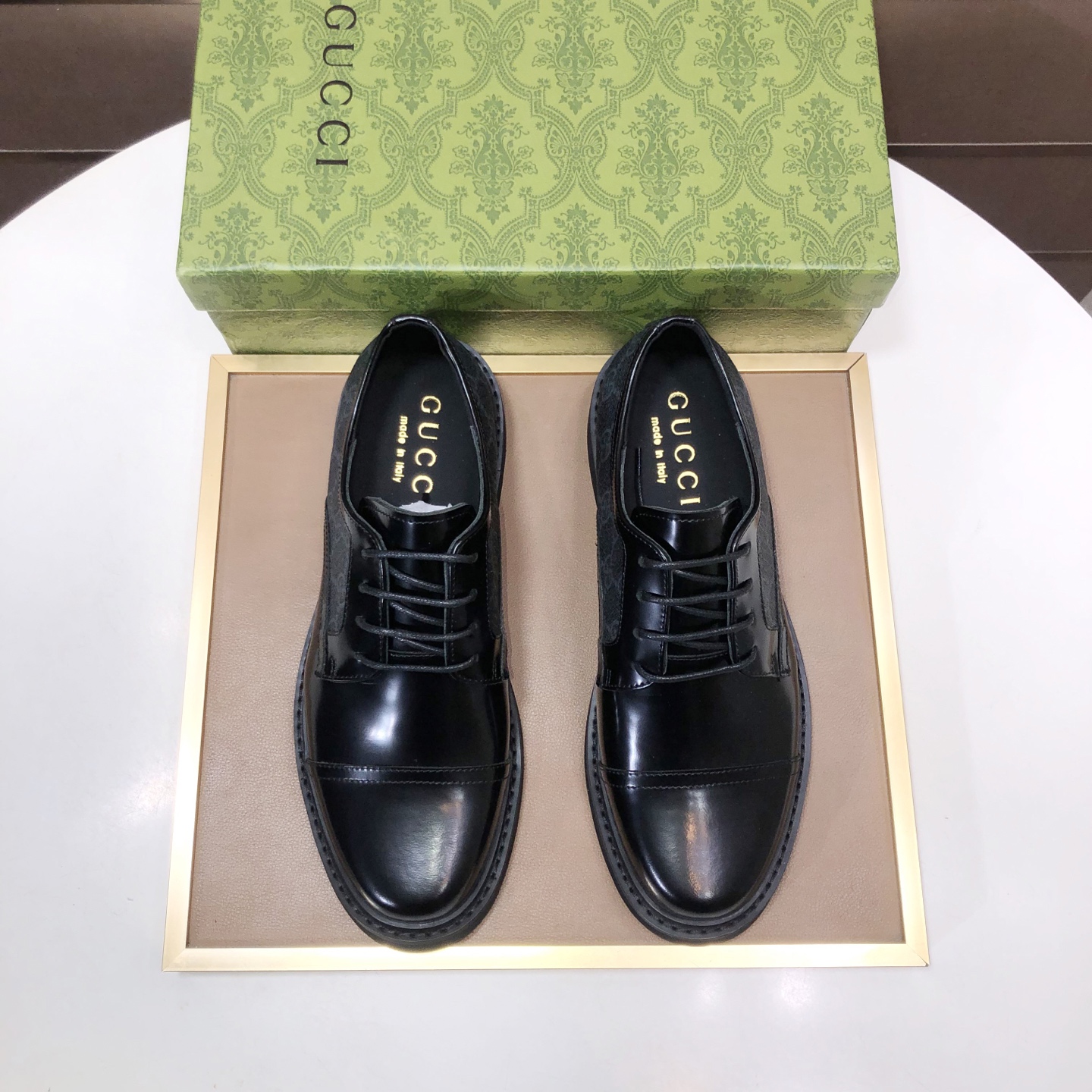 Gucci men's leather shoes-140