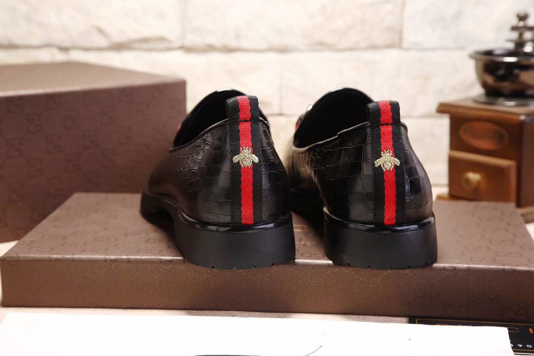 Gucci men's leather shoes-51