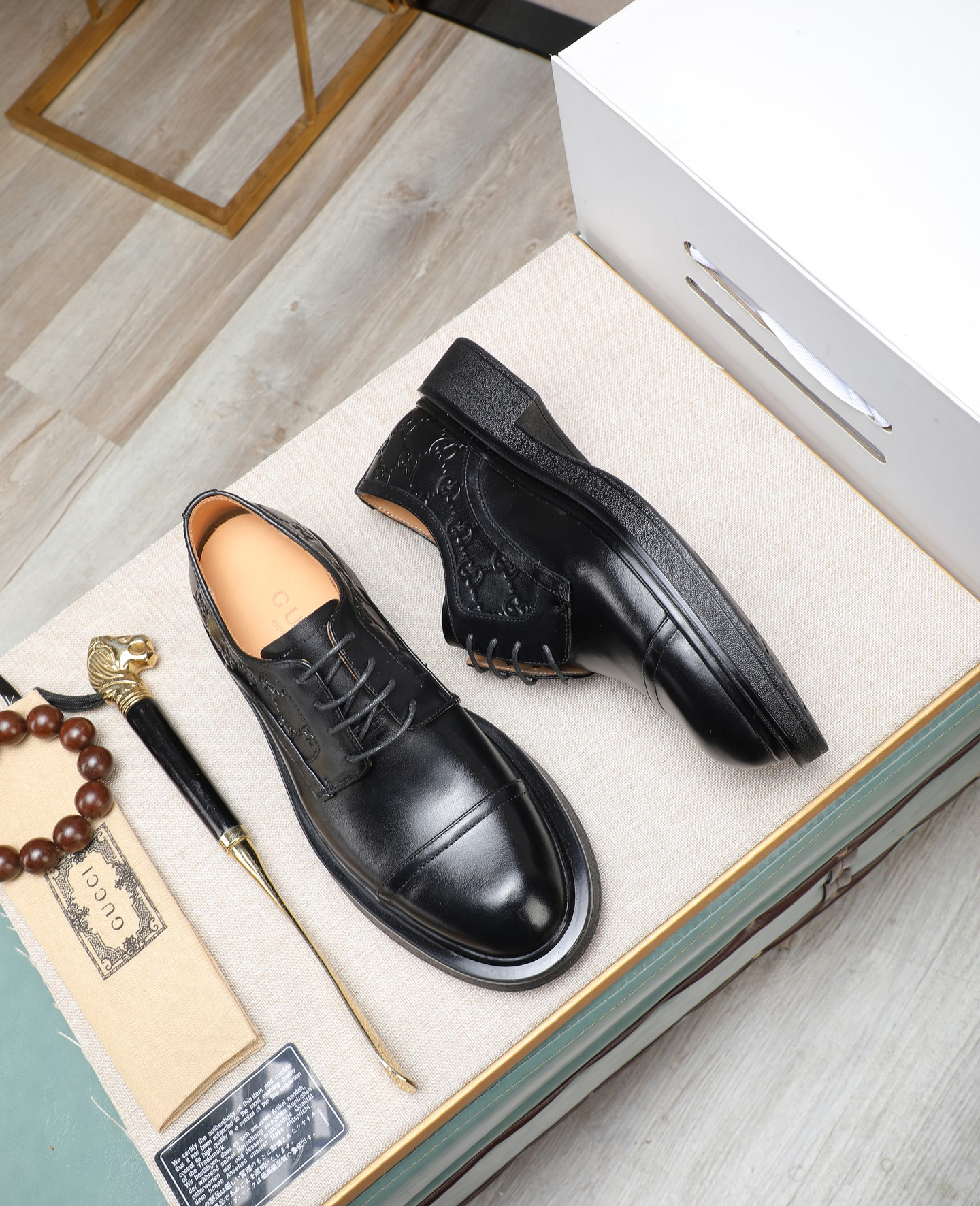 Gucci men's leather shoes-54