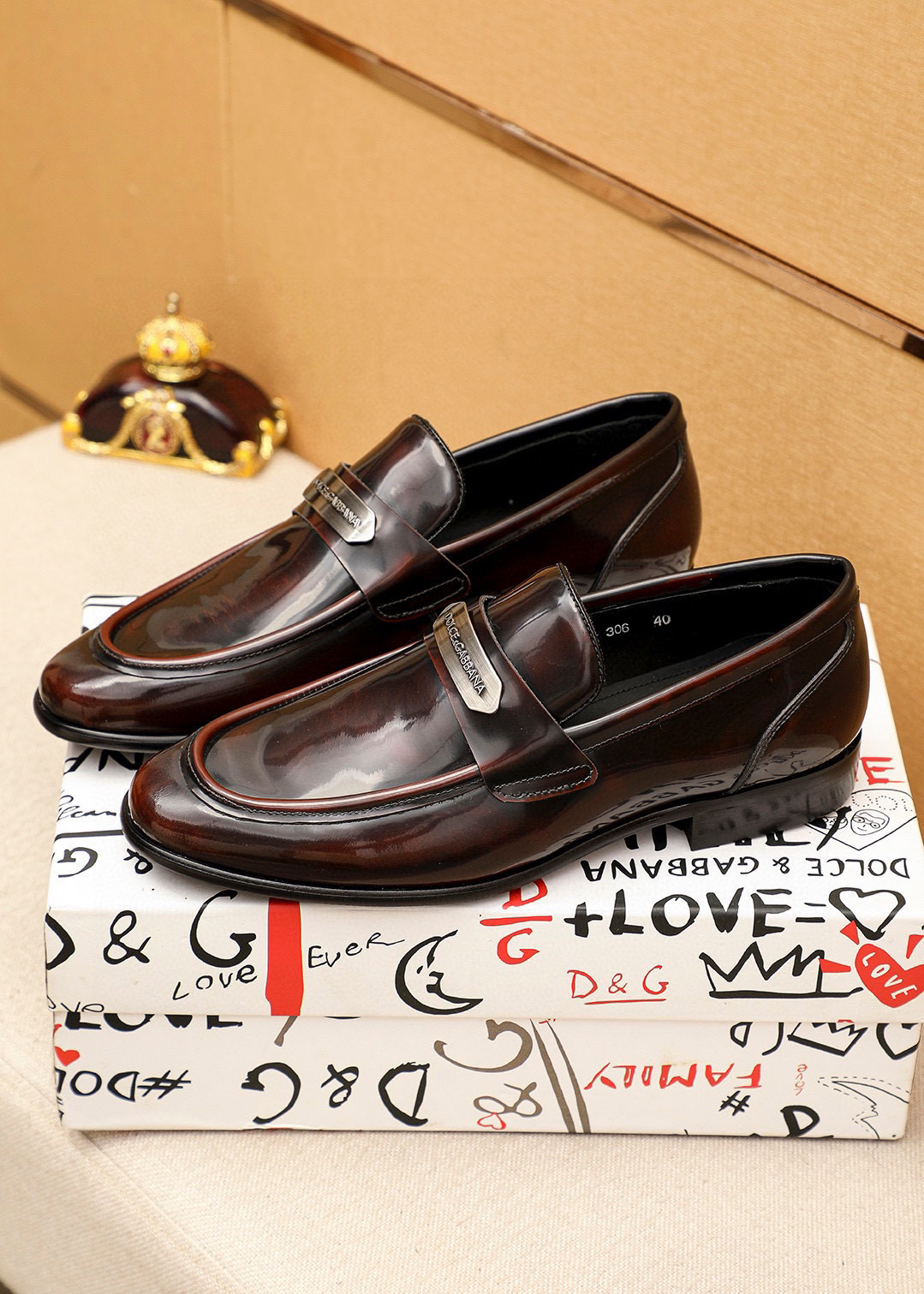 D&G men's leather shoes-52
