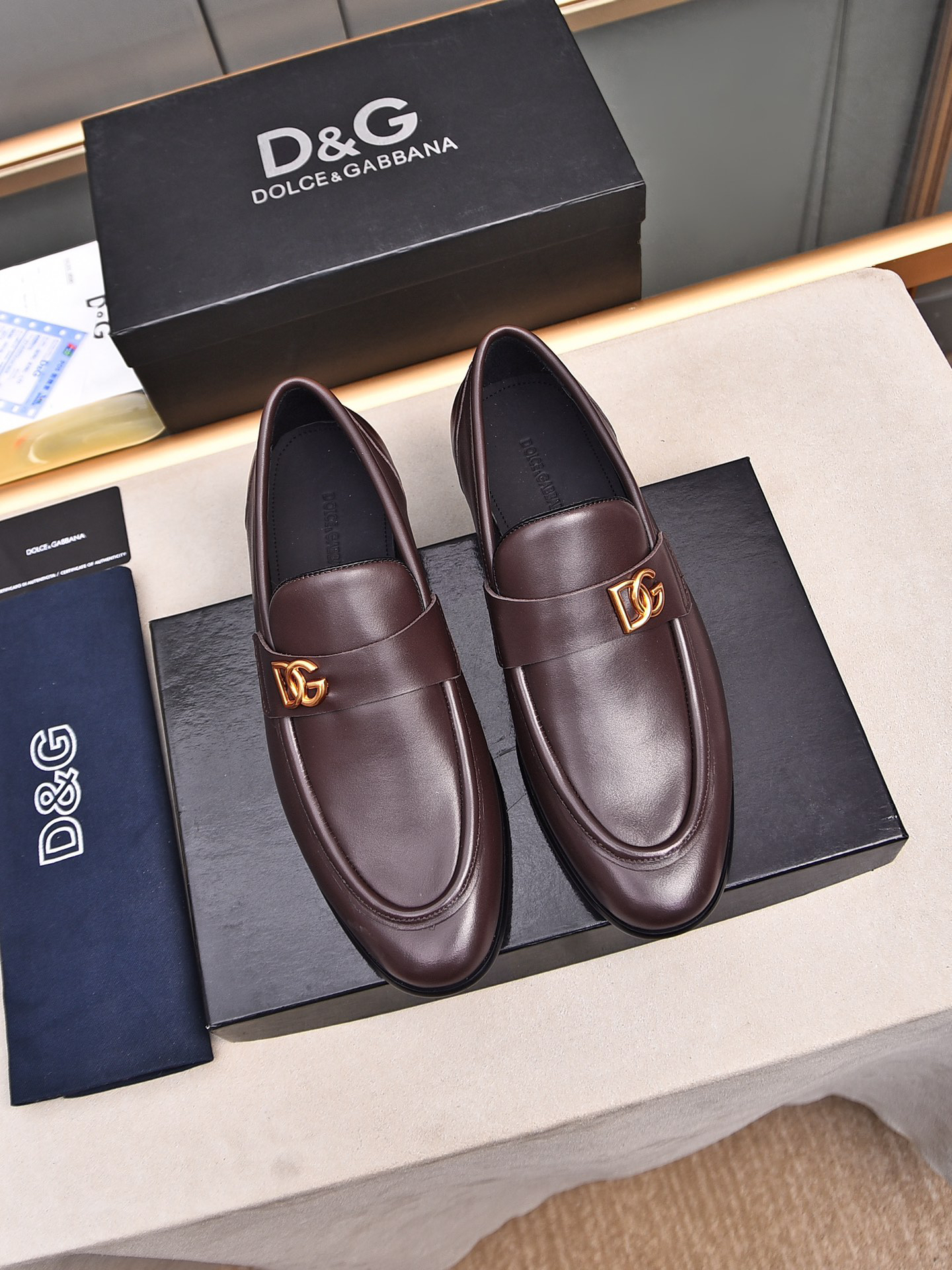 D&G men's leather shoes-62