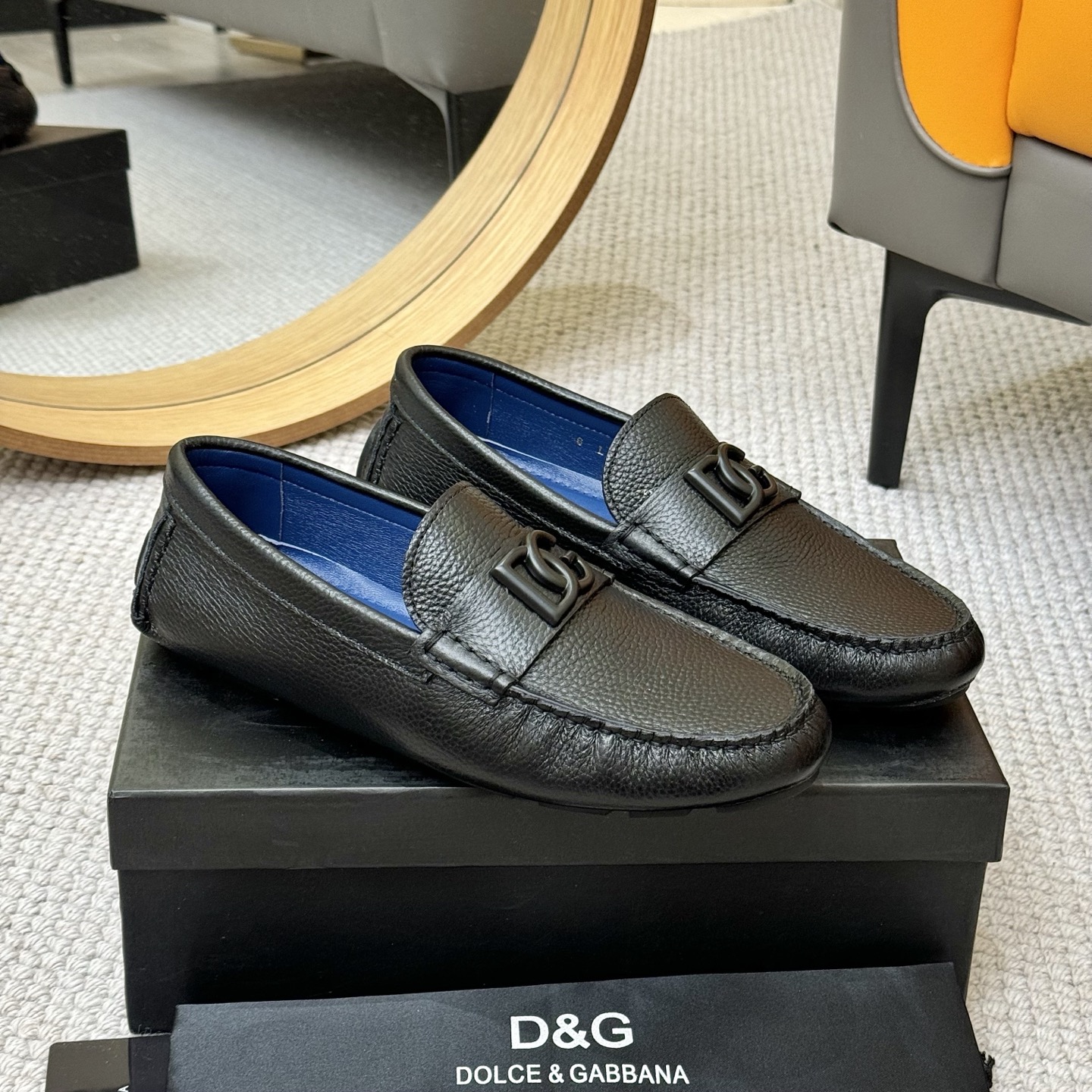 D&G men's leather shoes-77