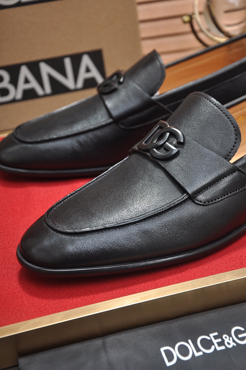 D&G men's leather shoes-3