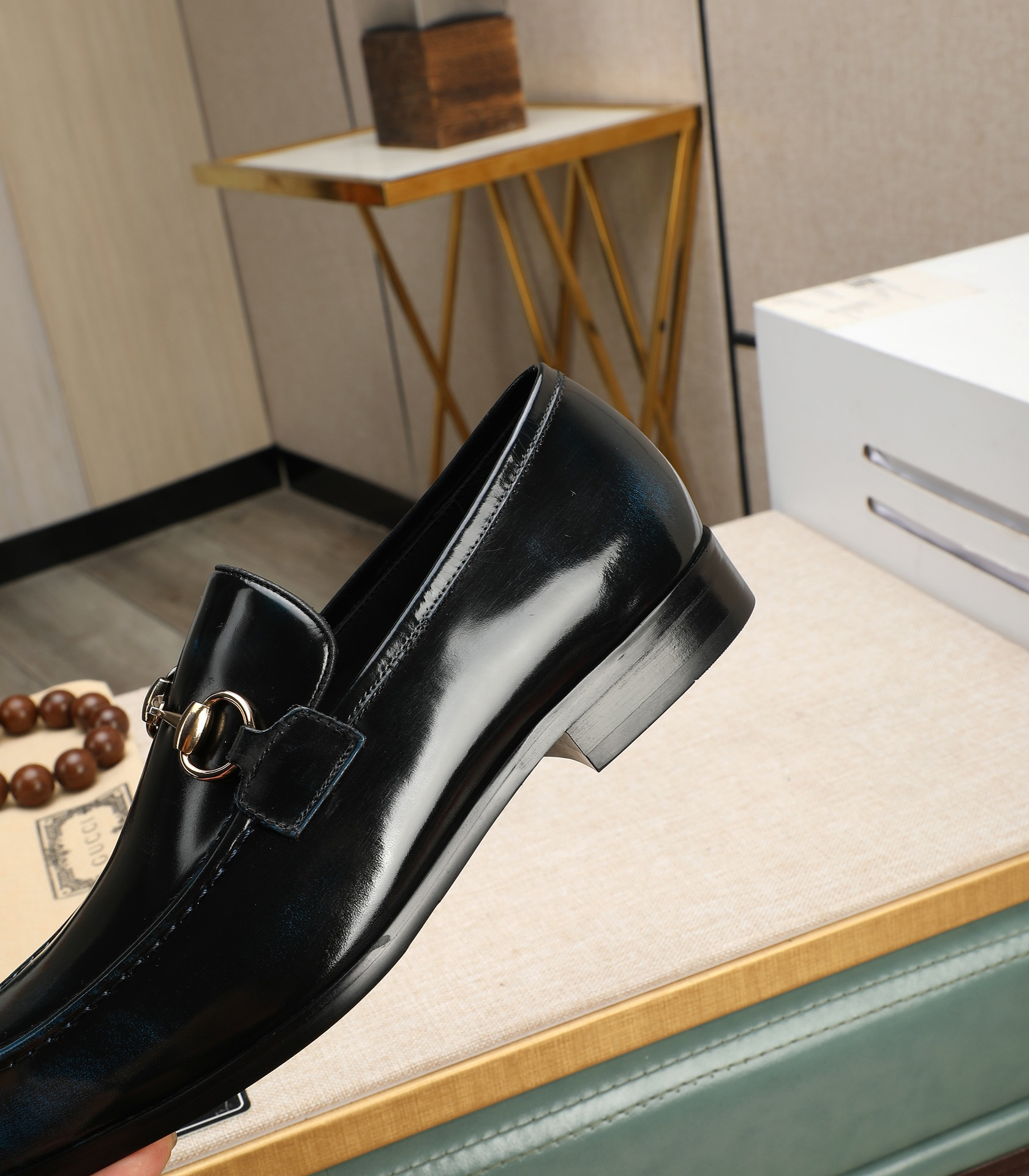 Gucci men's leather shoes-86