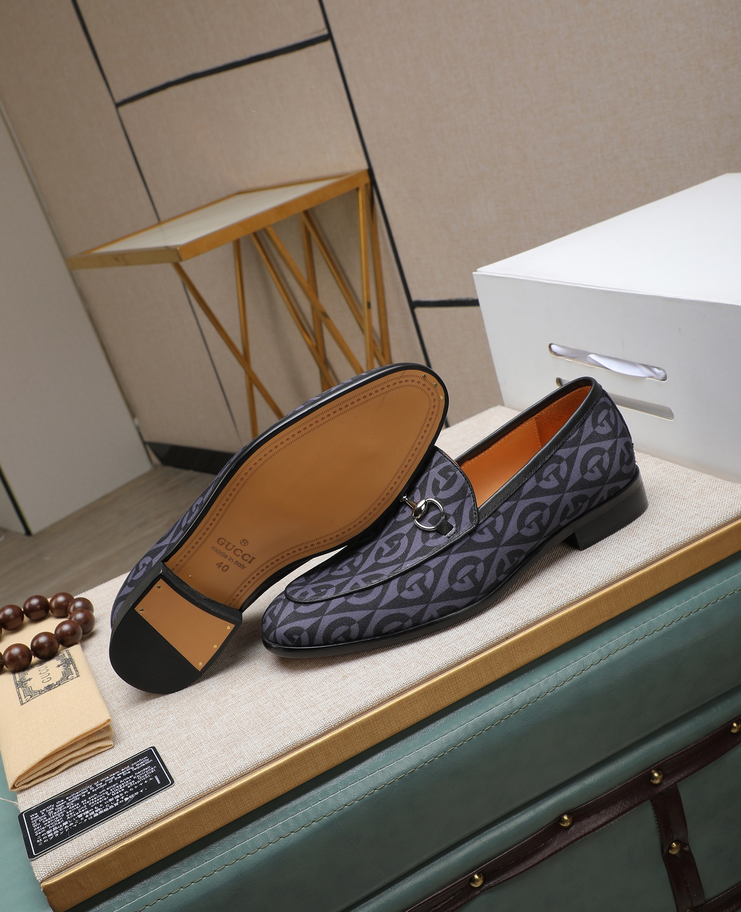 Gucci men's leather shoes-130