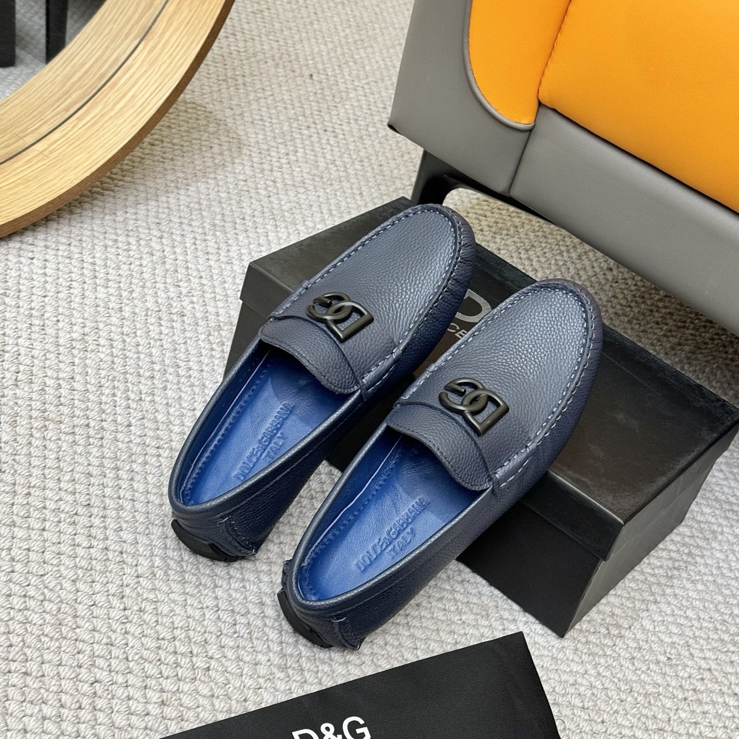 D&G men's leather shoes-78