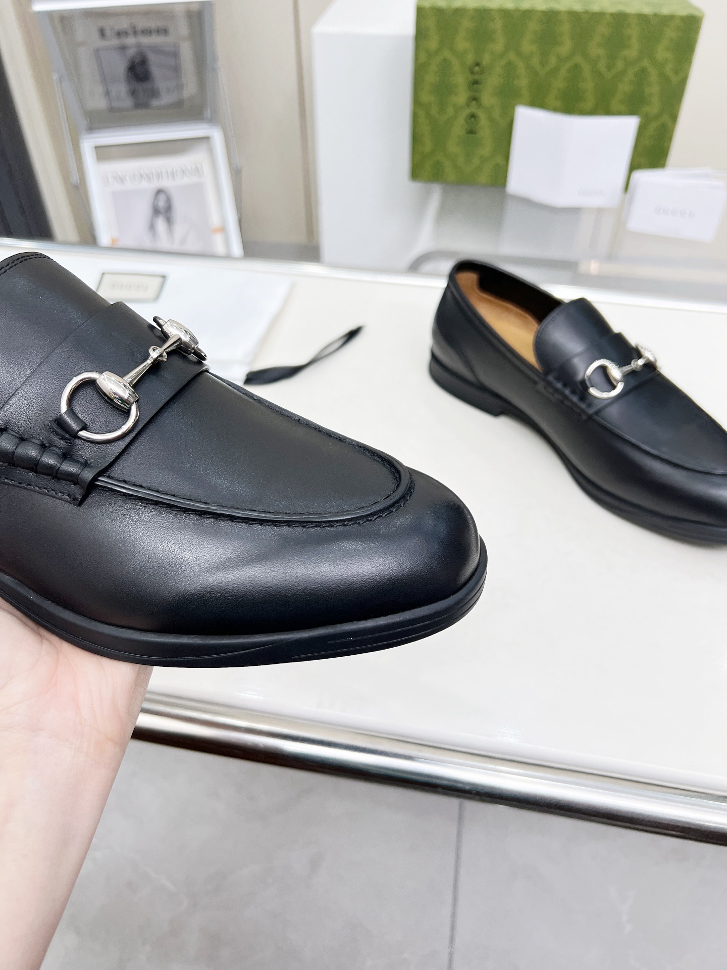 Gucci women's leather shoes-56