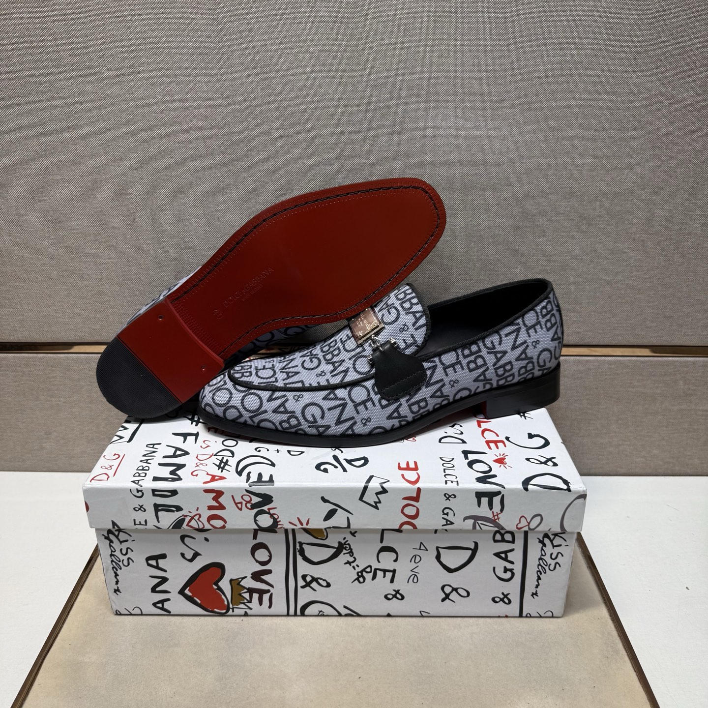 D&G men's leather shoes-108