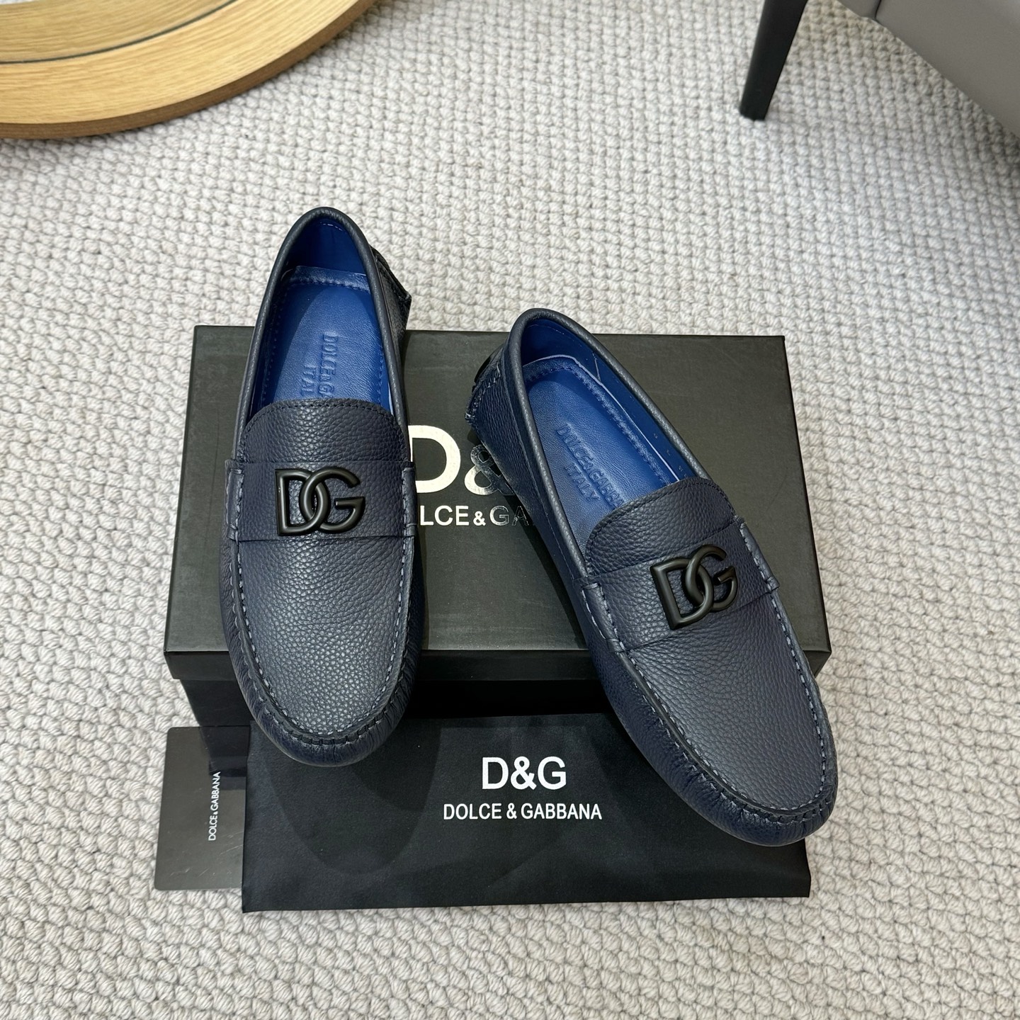 D&G men's leather shoes-78
