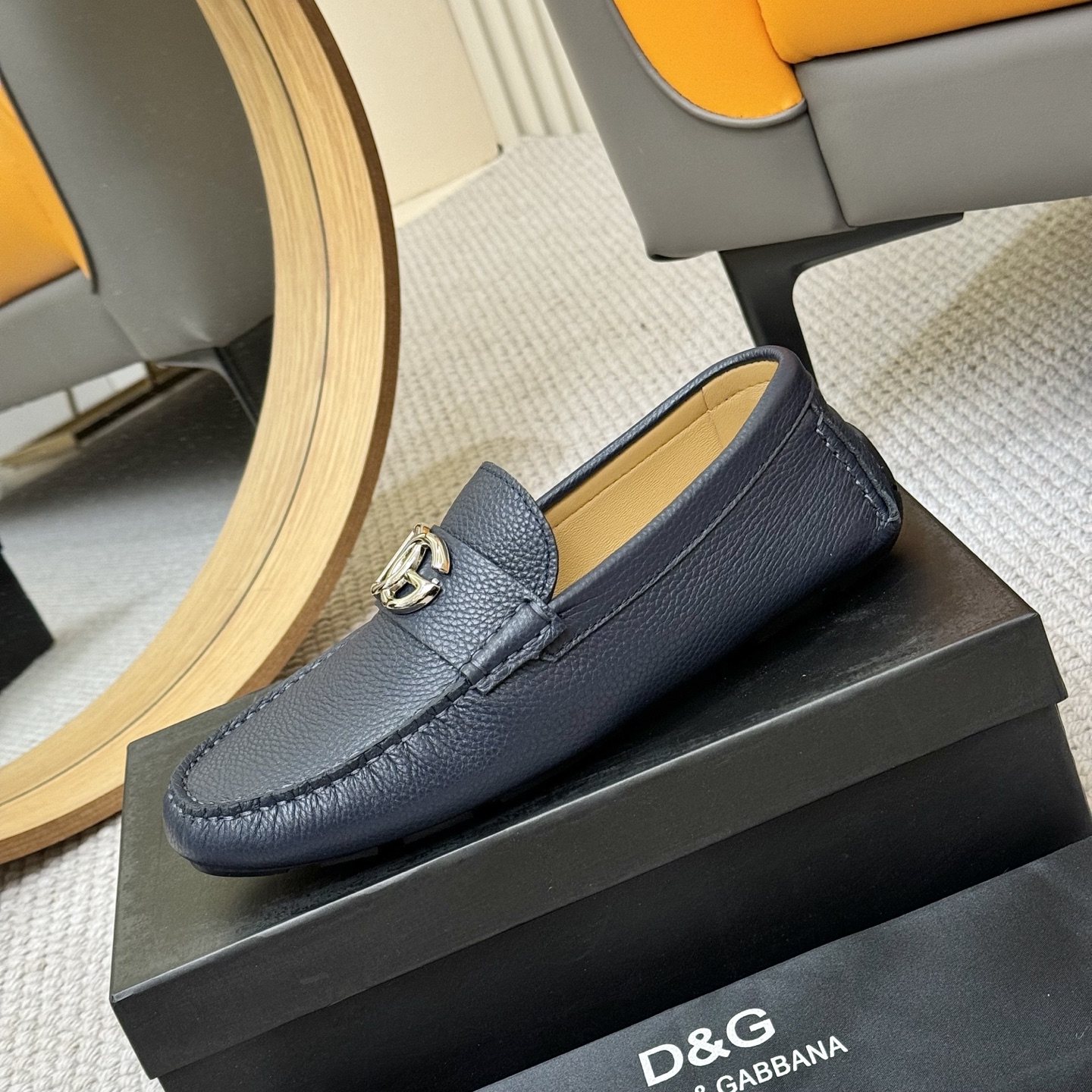 D&G men's leather shoes-76