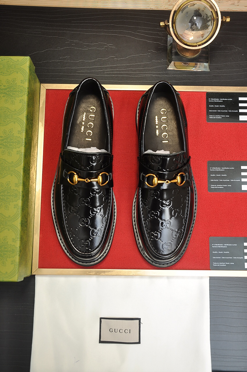 Gucci men's leather shoes-67