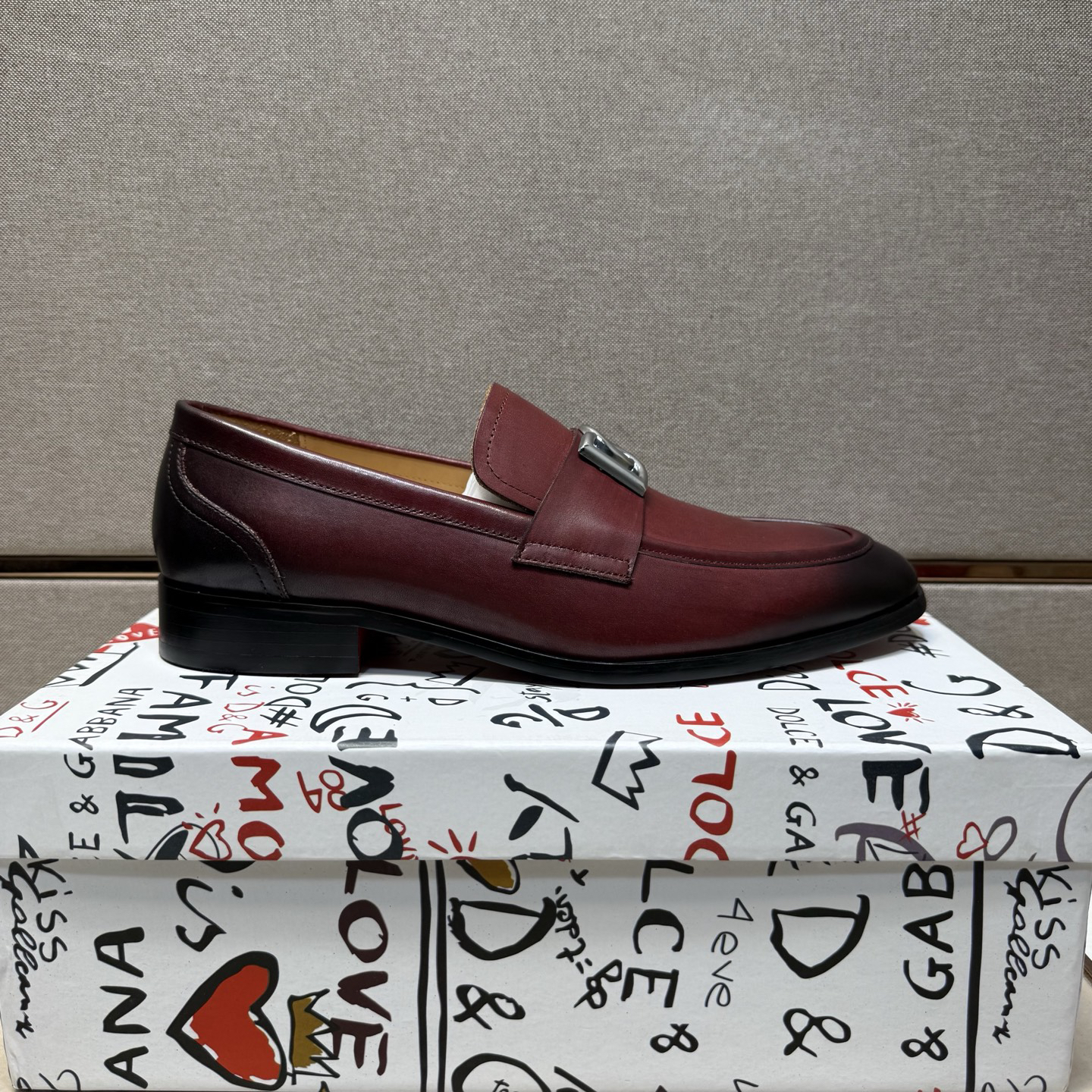 D&G men's leather shoes-98