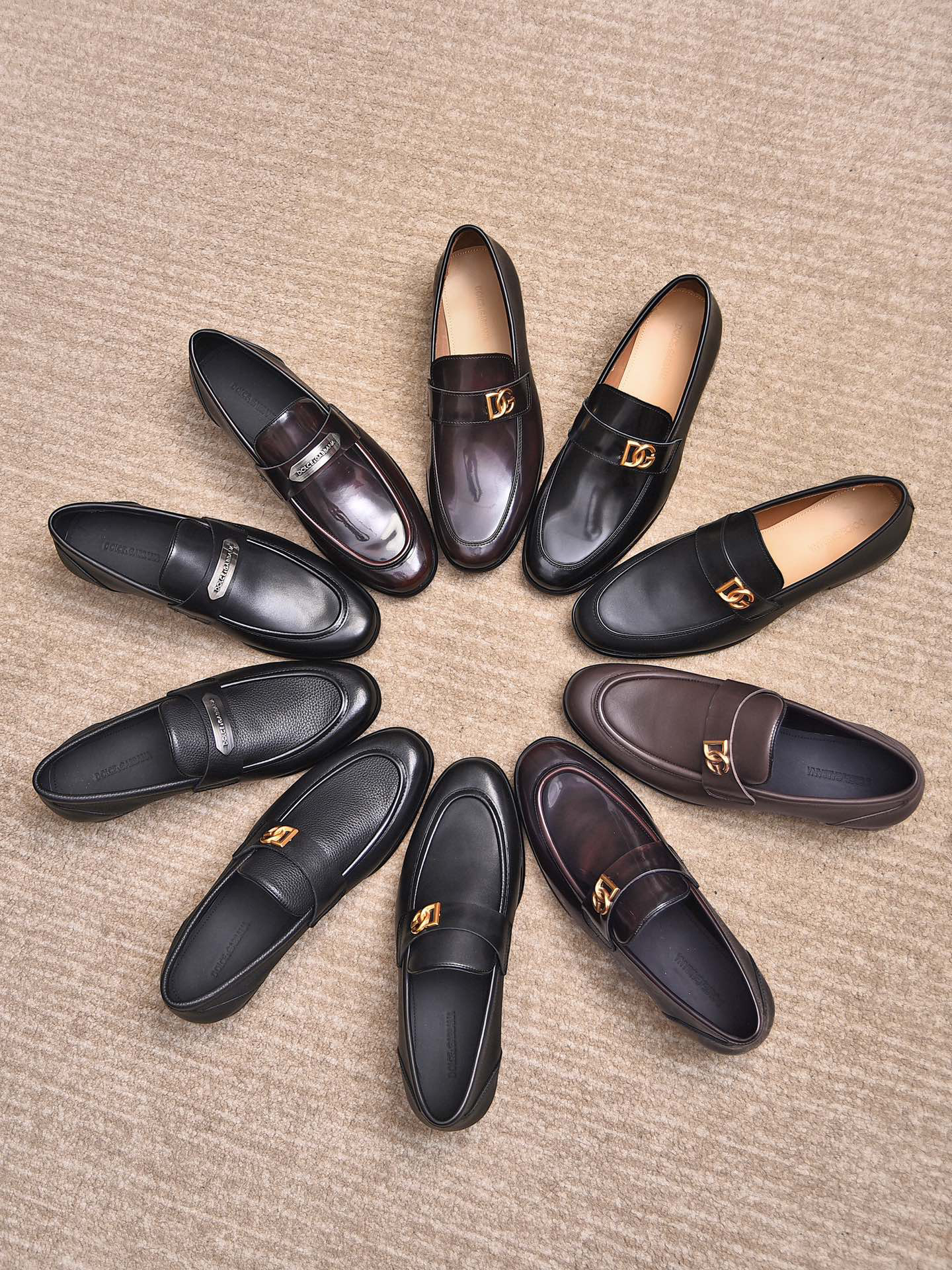 D&G men's leather shoes-10