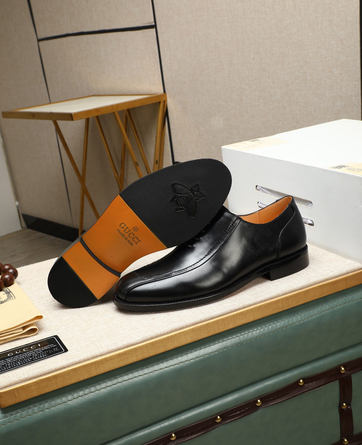 Gucci men's leather shoes-30