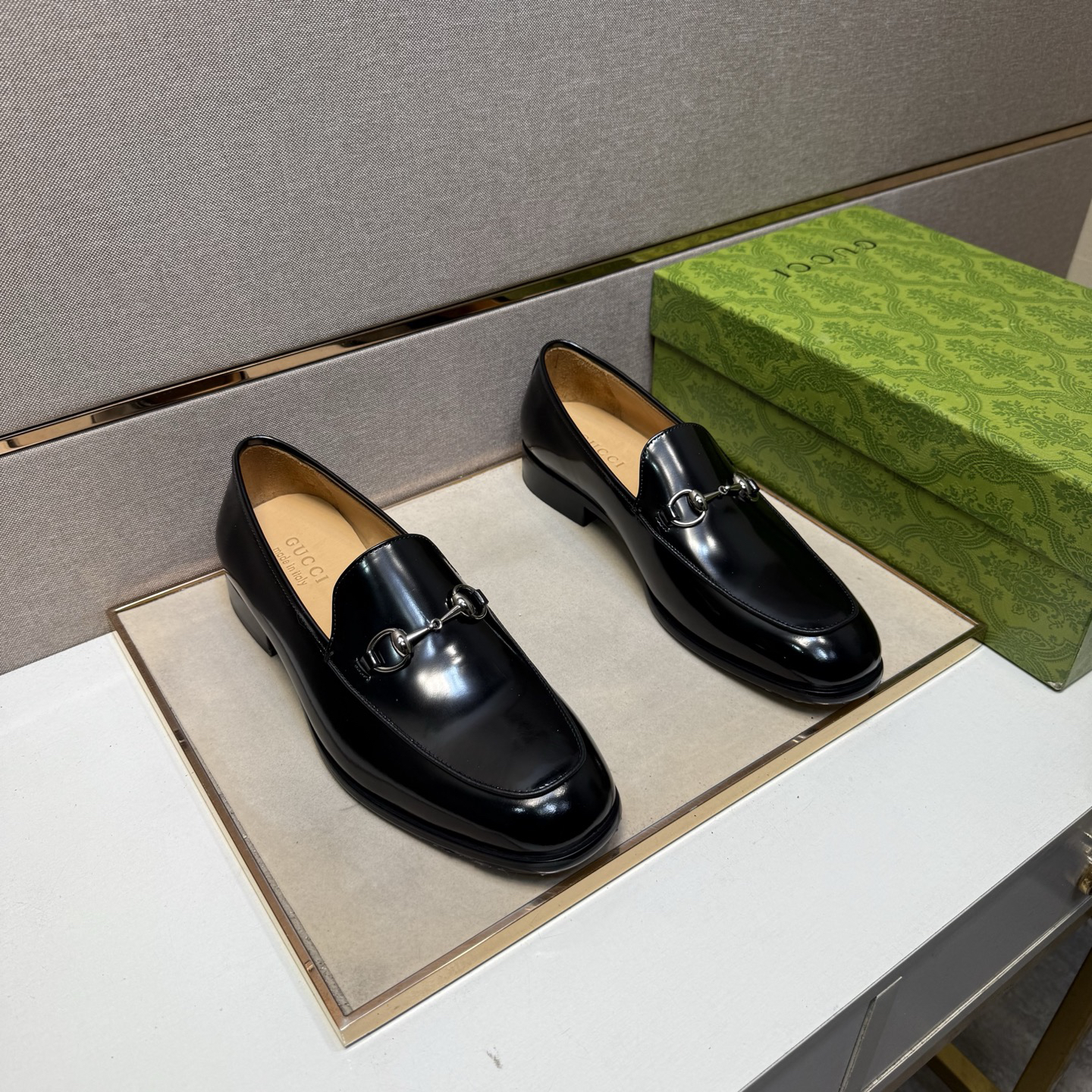 Gucci men's leather shoes-15