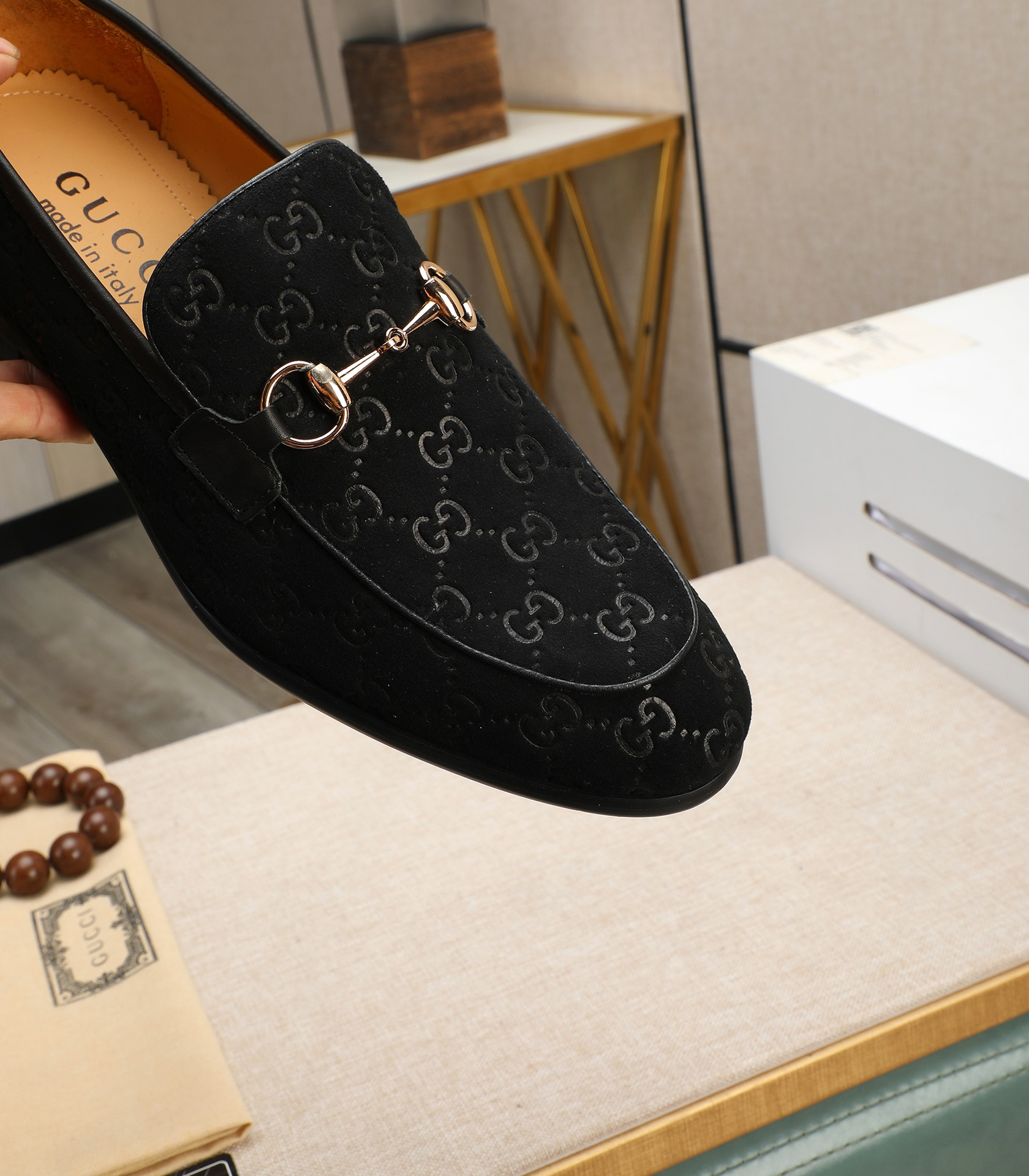 Gucci men's leather shoes-72