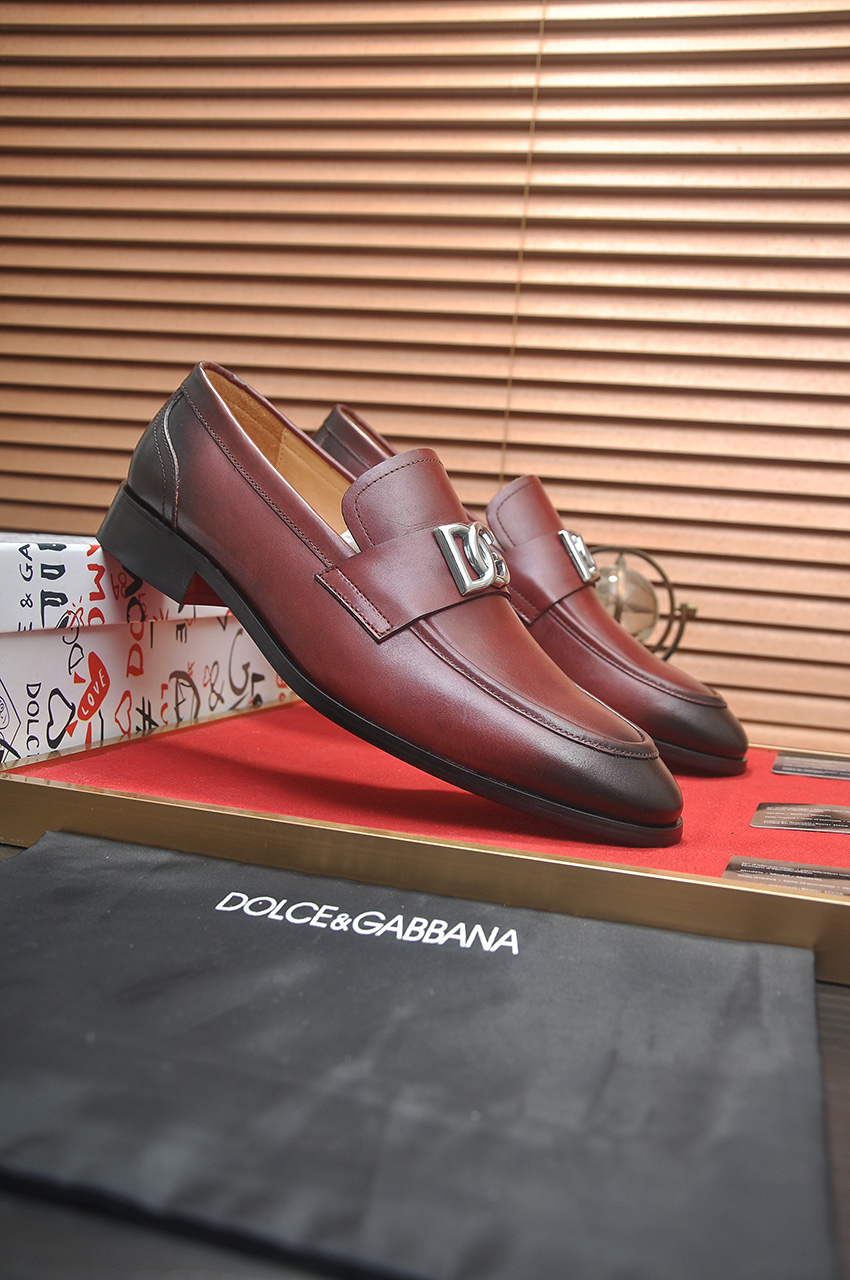 D&G men's leather shoes-23