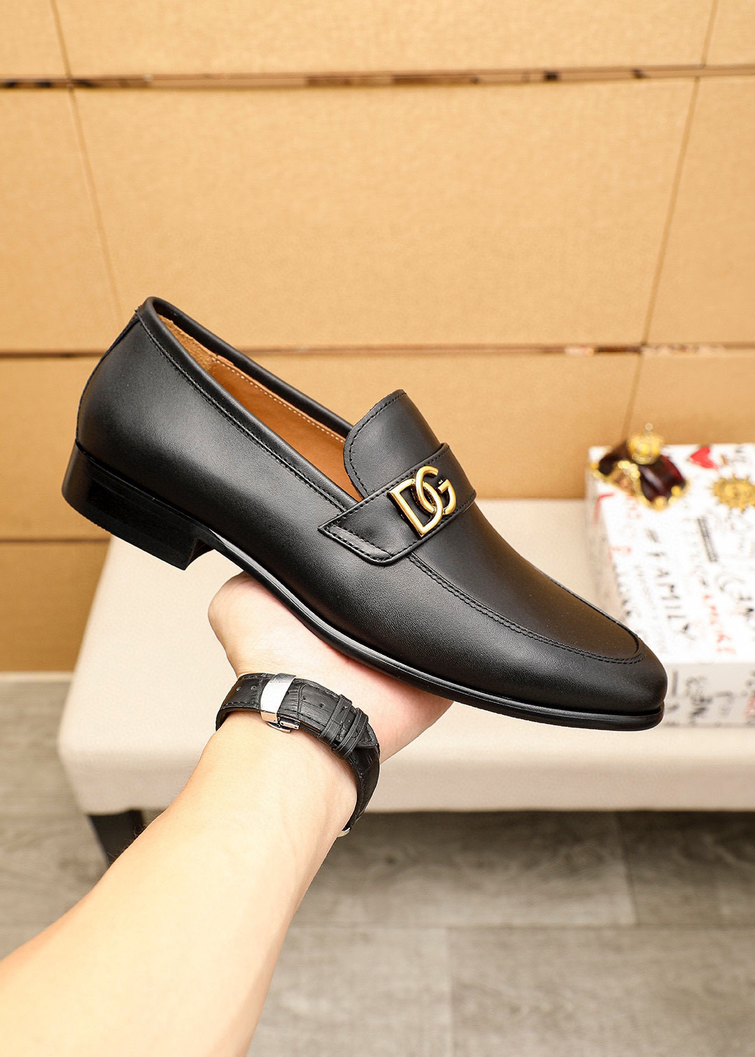 D&G men's leather shoes-53