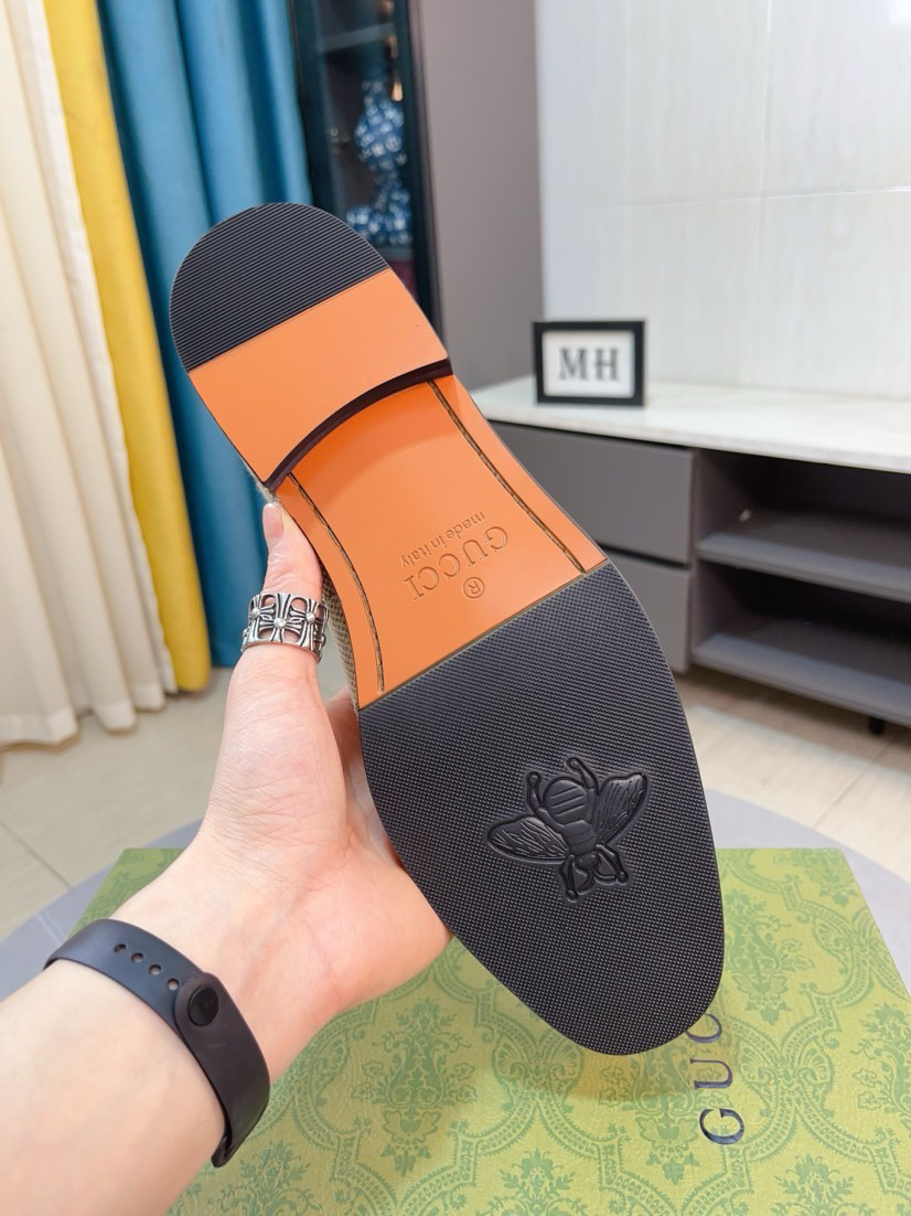 Gucci men's leather shoes-69