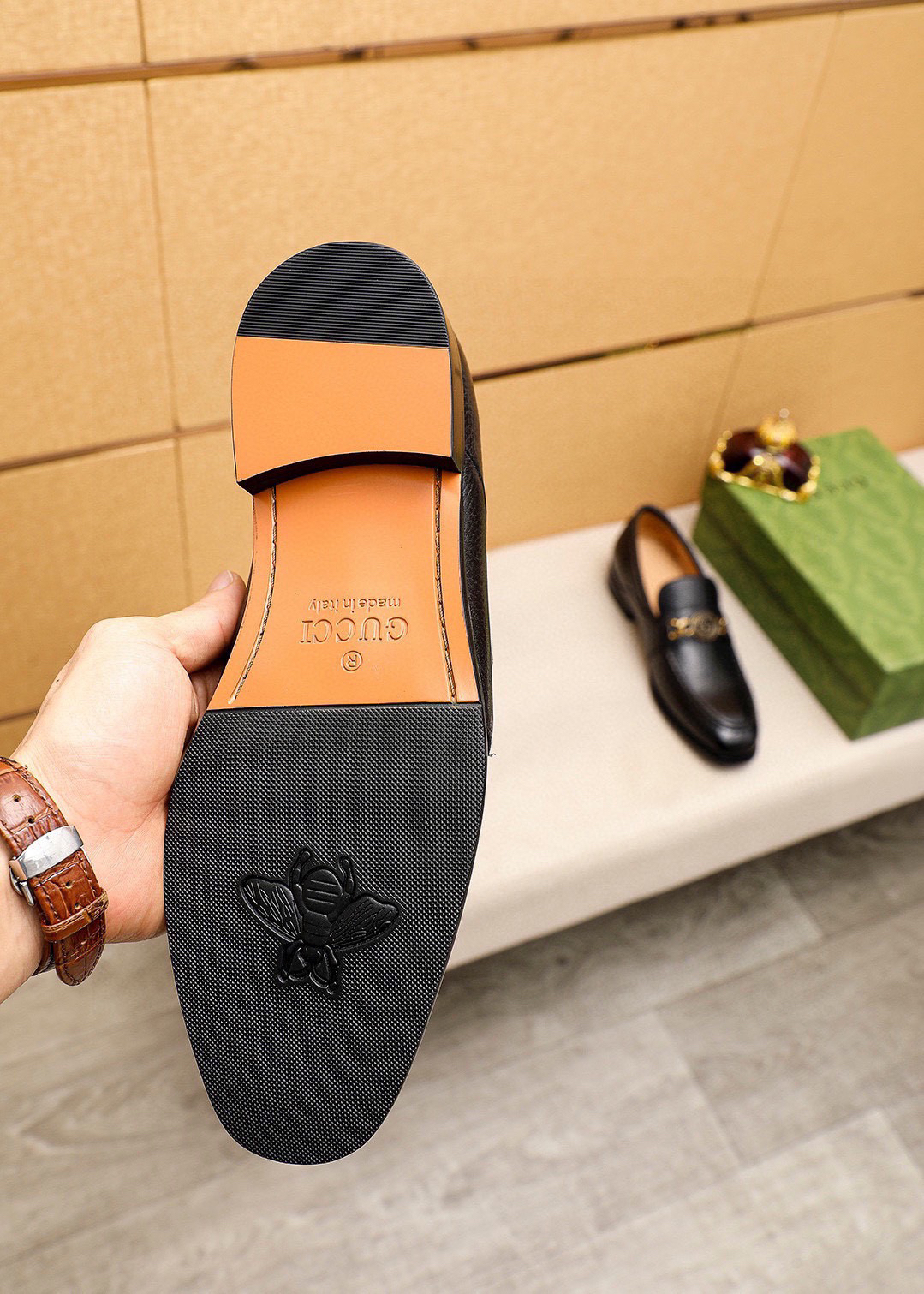 Gucci men's leather shoes-83