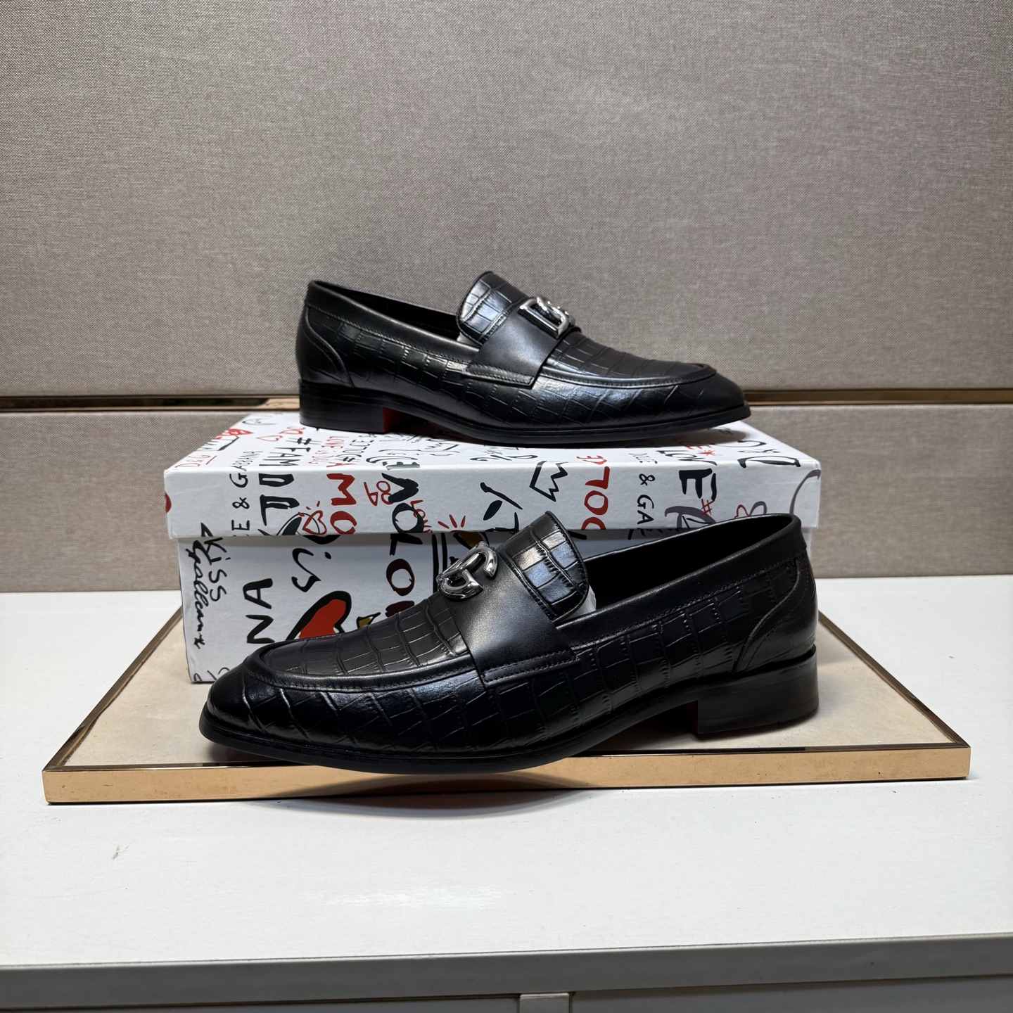 D&G men's leather shoes-31
