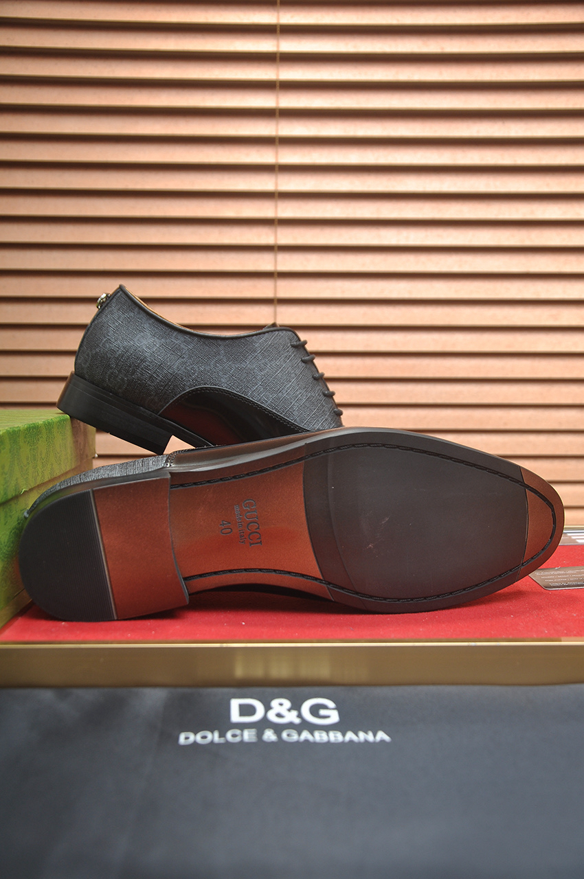 Gucci men's leather shoes-34