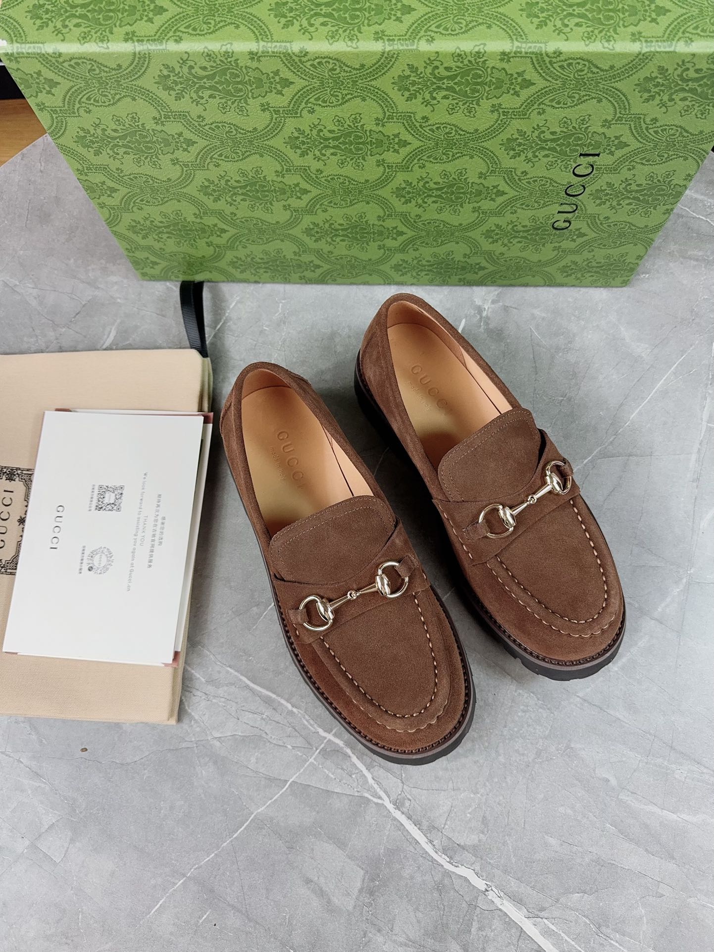 Gucci women's leather shoes-116