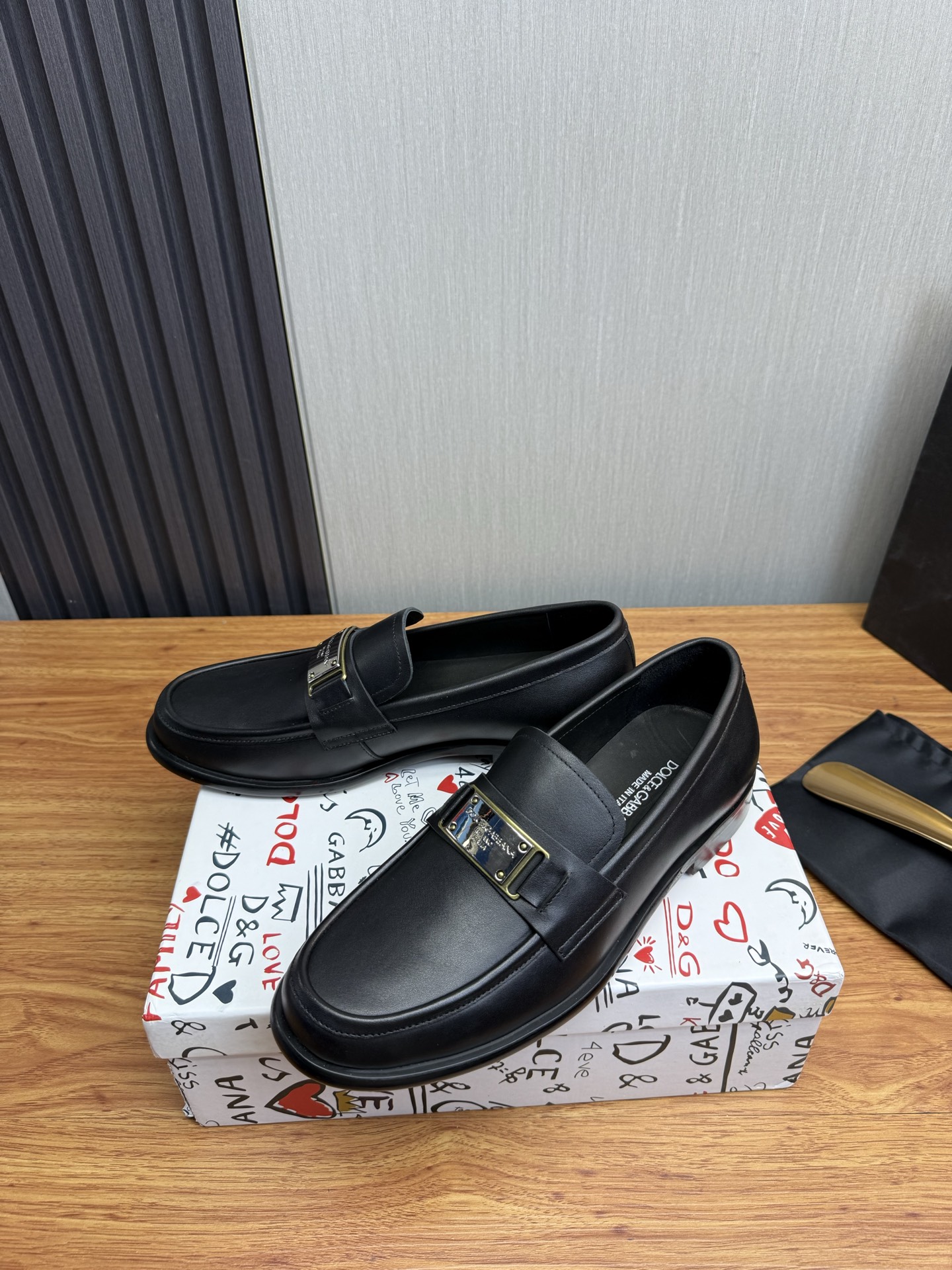 D&G men's leather shoes-22