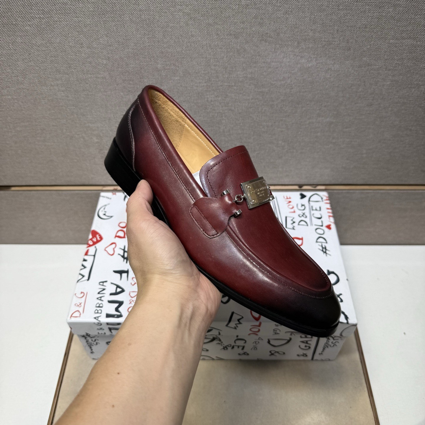D&G men's leather shoes-93