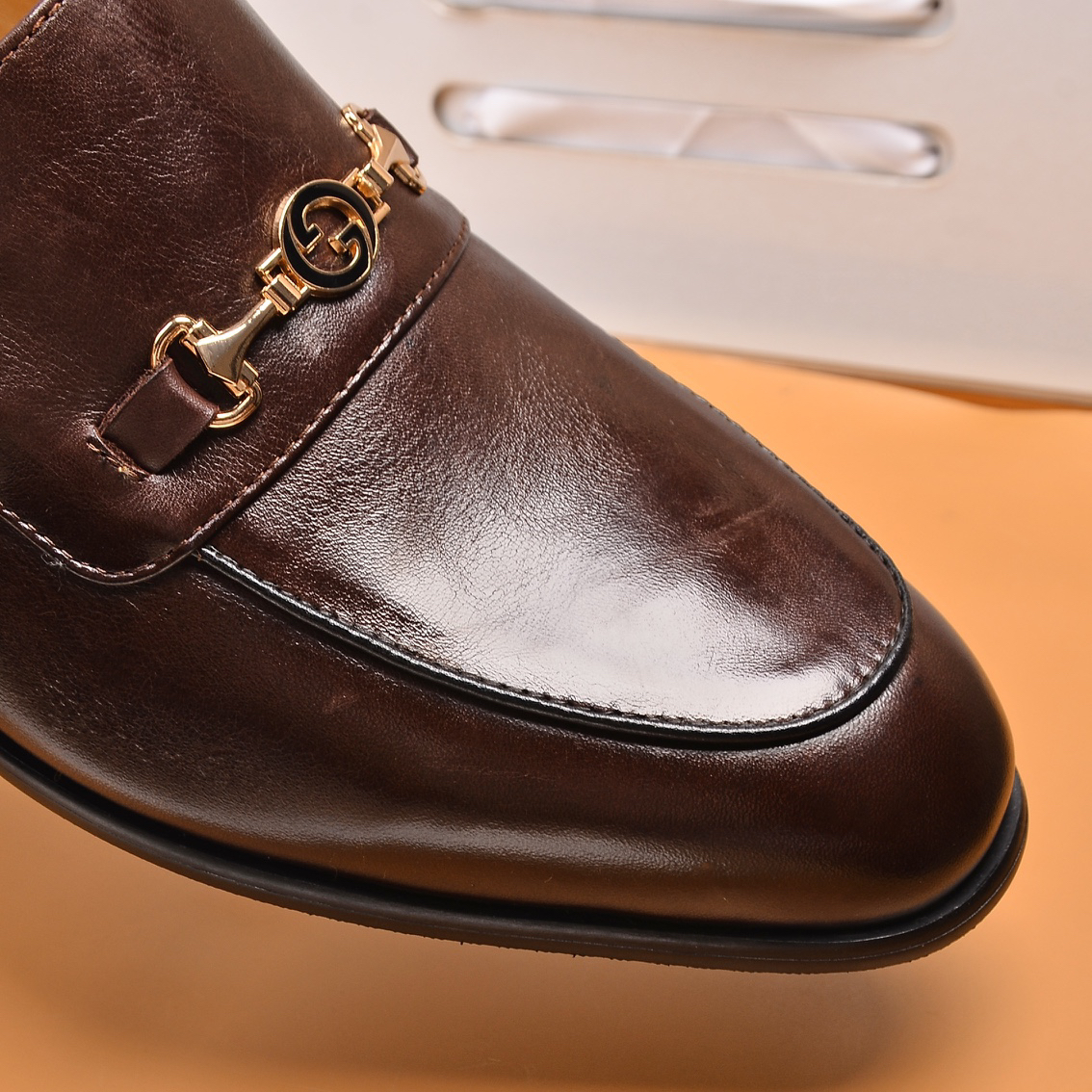 Gucci men's leather shoes-90