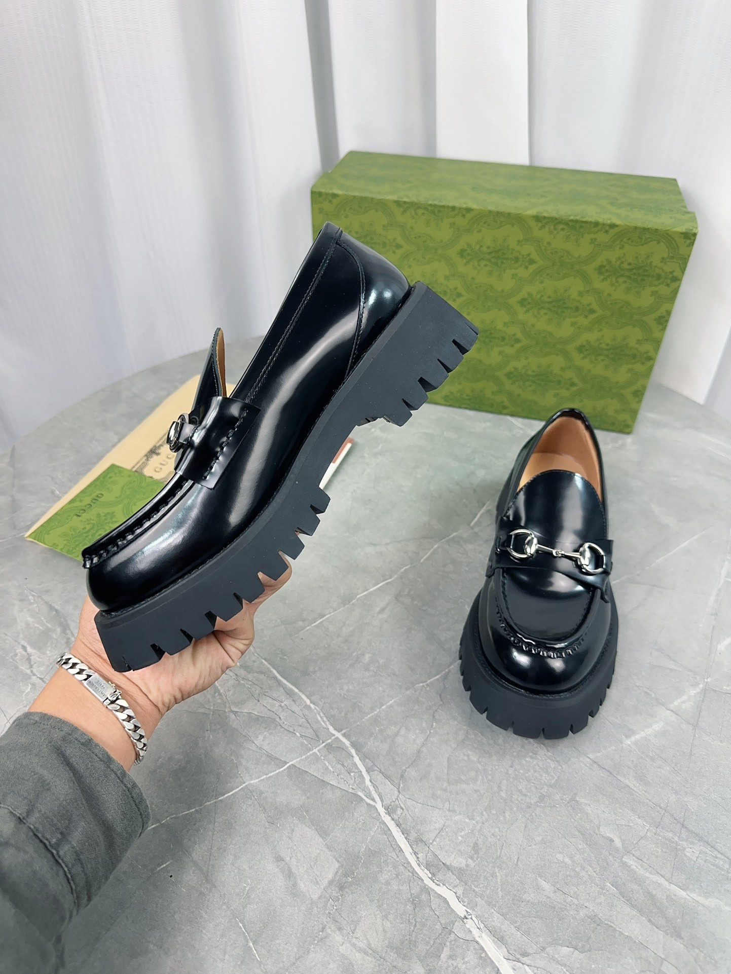 Gucci women's leather shoes-97