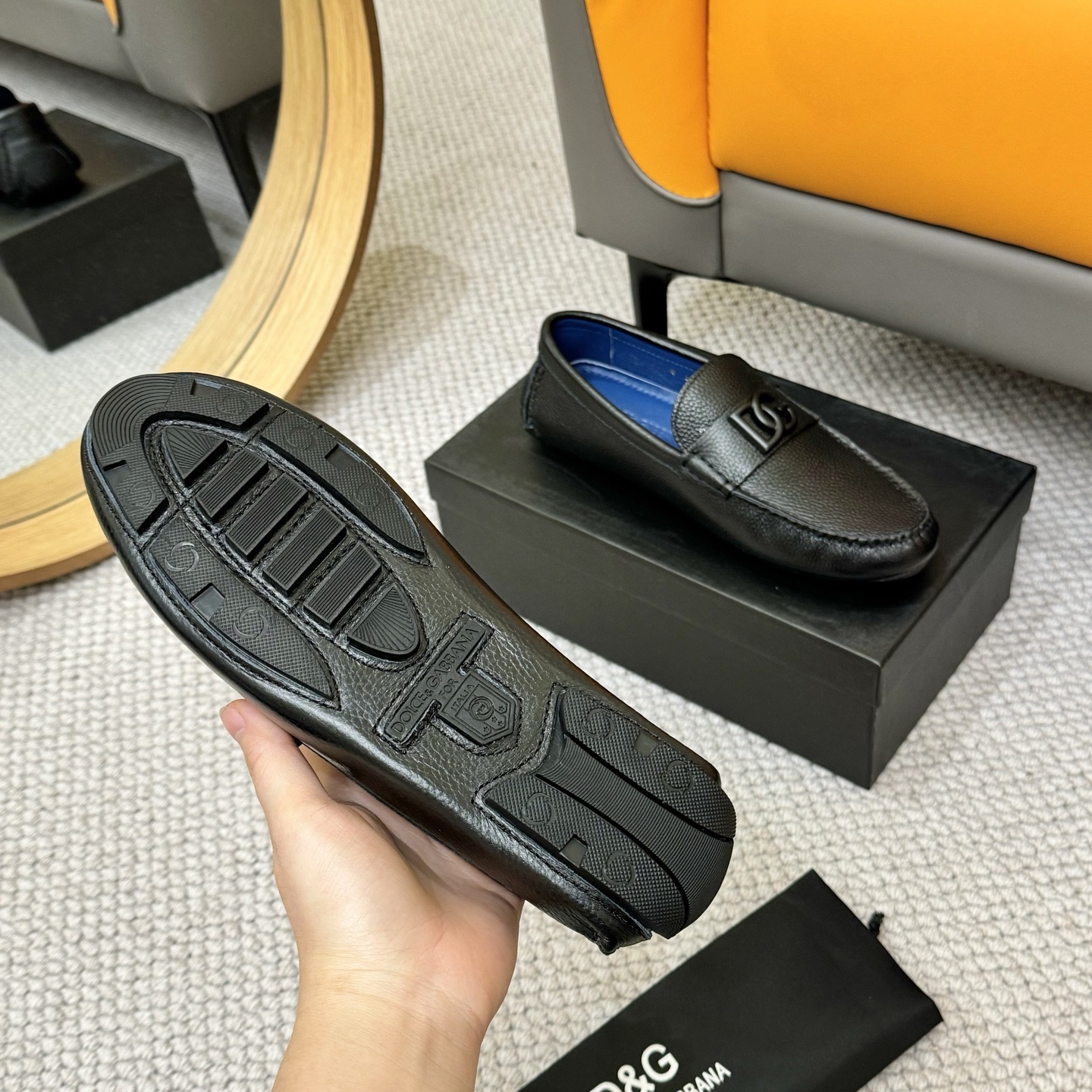 D&G men's leather shoes-77