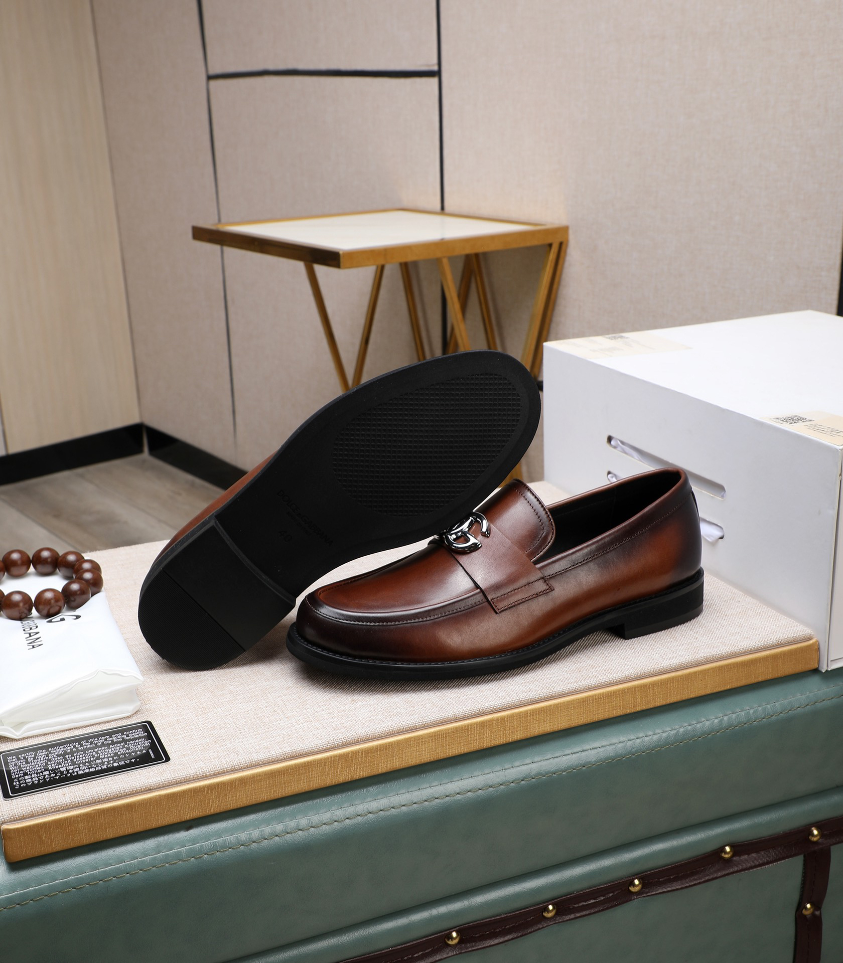 D&G men's leather shoes-4